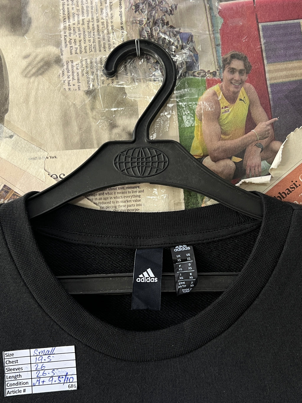 Adid*s® Small | Chest: 19.5" | Black | Sweat Shirt | 686 - Genuine Maal