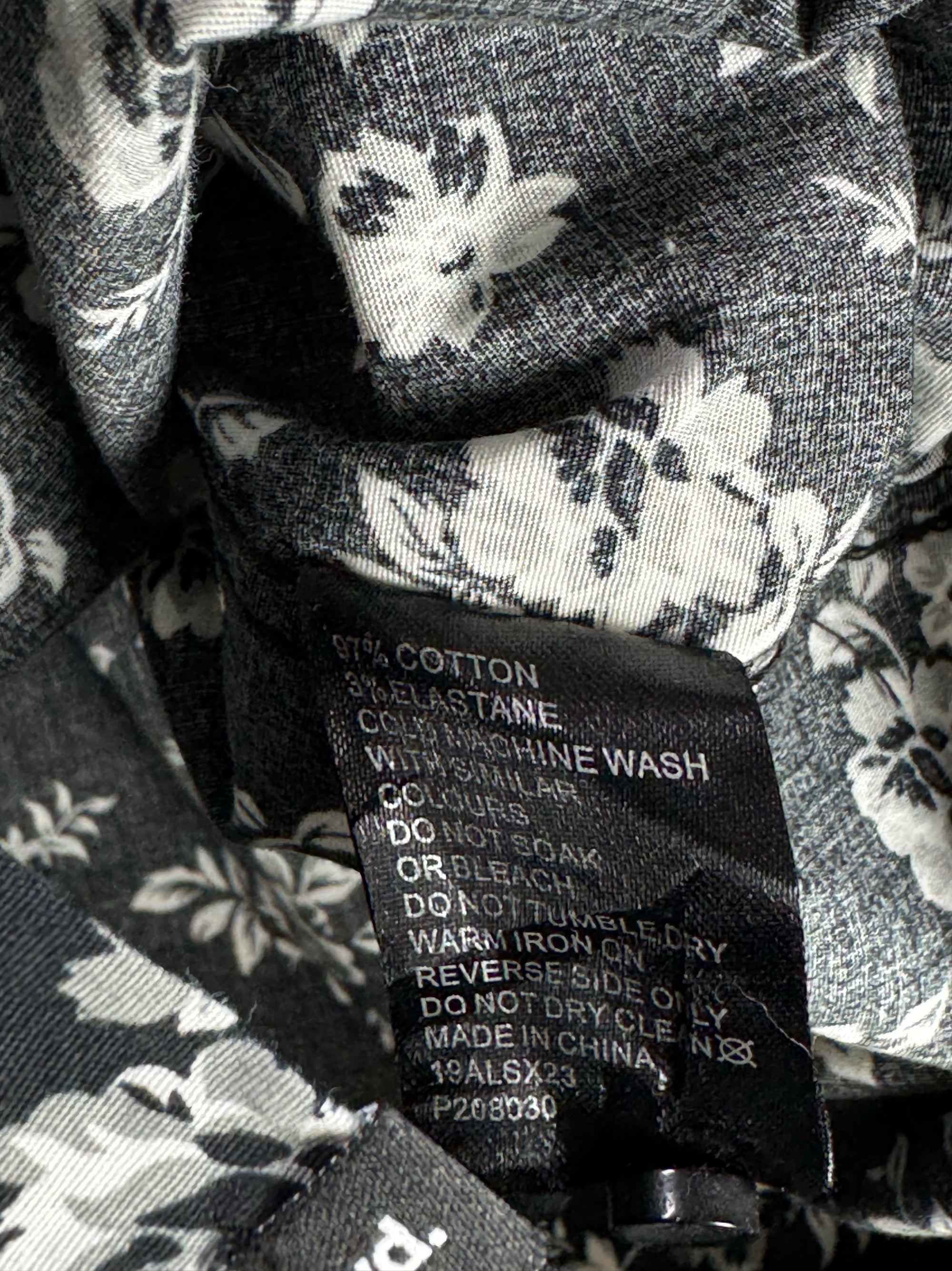 Yd.® XS | Chest: 18" | Floral | Shirt | Cotton - Elastane | 3333 - Genuine Maal