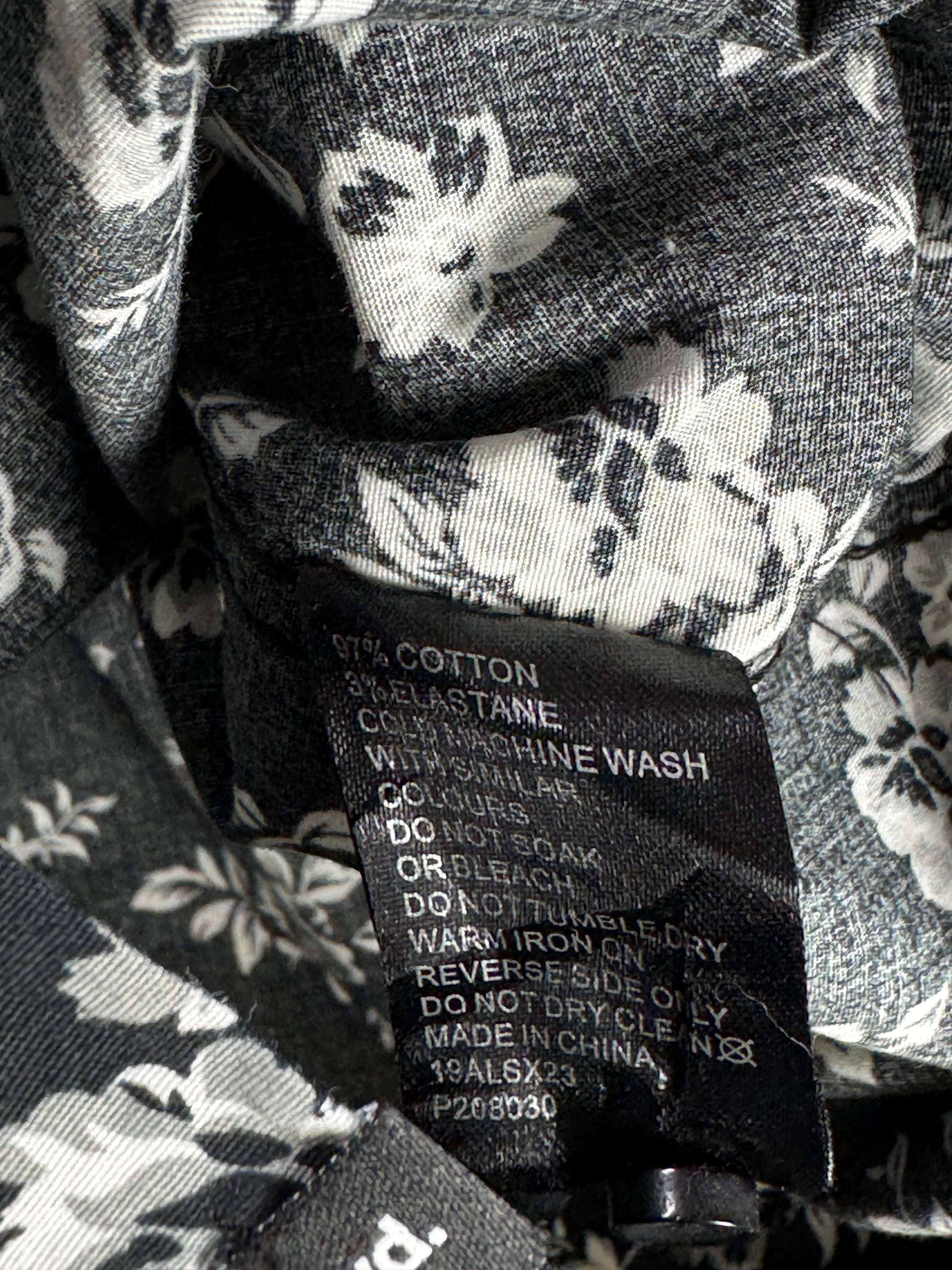 Yd.® XS | Chest: 18" | Floral | Shirt | Cotton - Elastane | 3333 - Genuine Maal