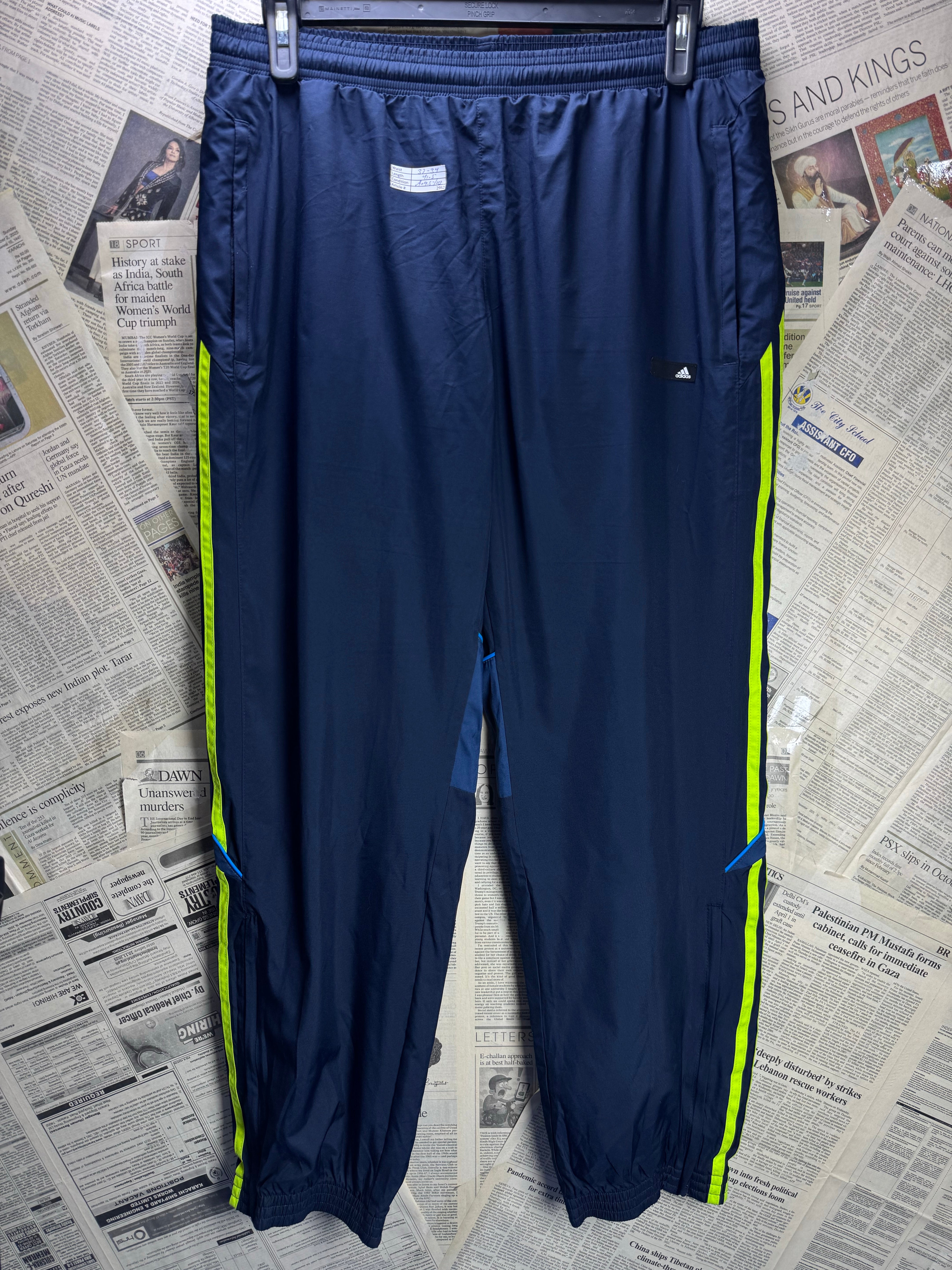 Adi*as® Waist: 32" to 34" | Blue | Sports Inner Mesh Trousers | Polyester | 2982 - Genuine Maal