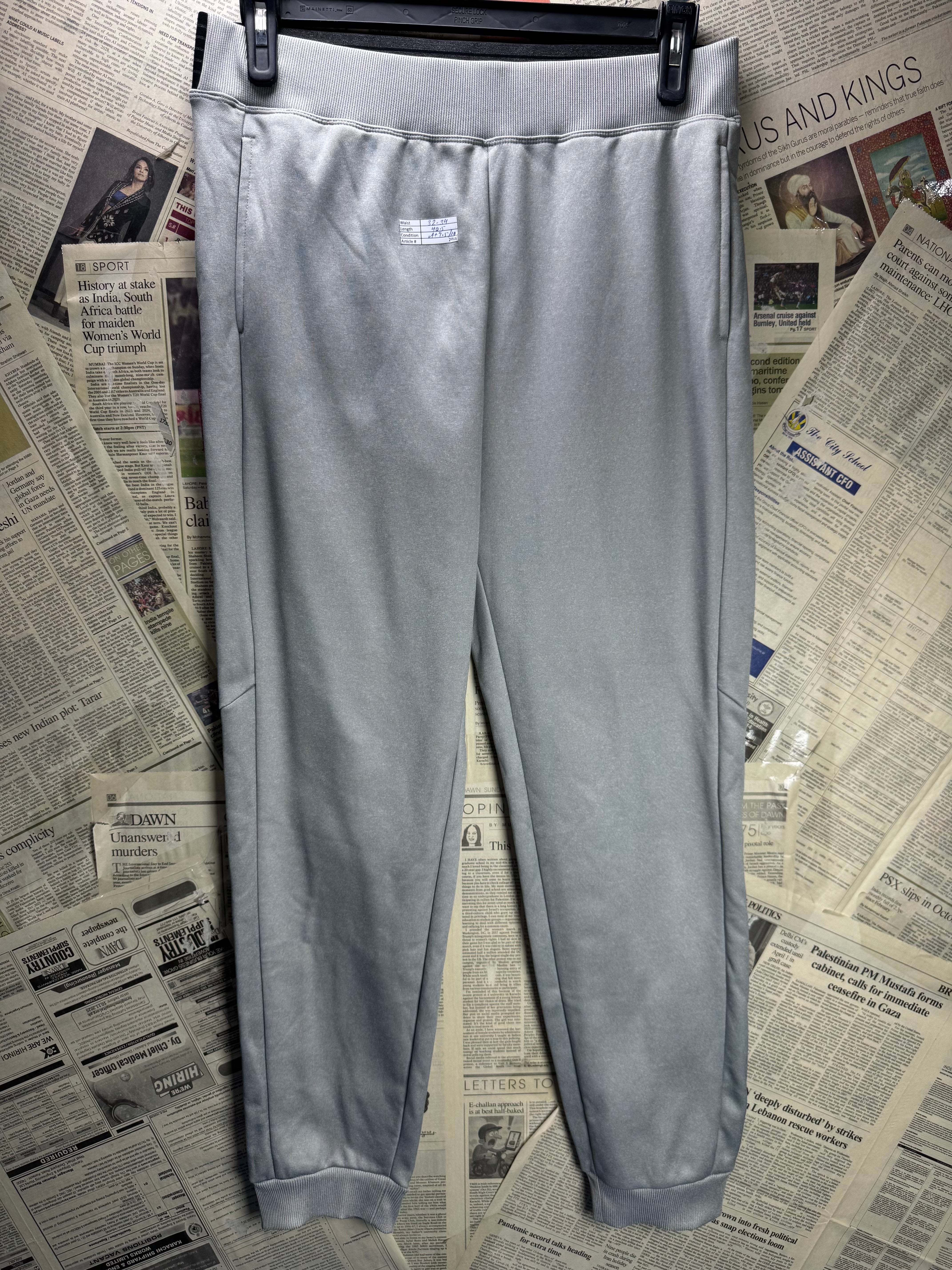 Souluxe® Waist: 32" to 34" | Grey | Sports Inner Fleece Trousers | Polyester | 2466 - Genuine Maal