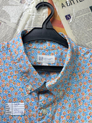 G*P® Large | Chest: 24" | Floral Print | Shirt | Cotton - Elastane | 3539 - Genuine Maal