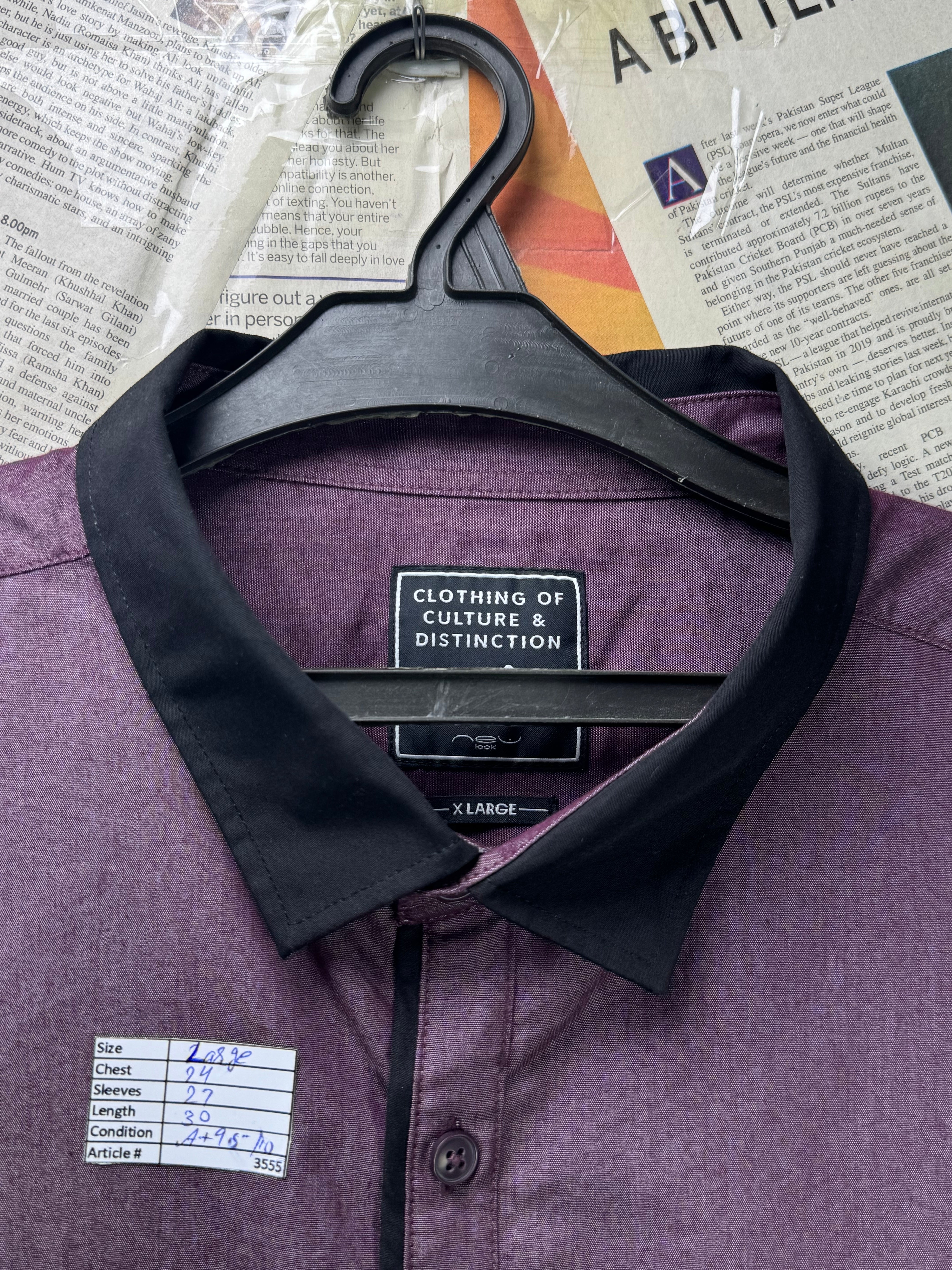 Clothing® Large | Chest: 24" | Magenta | Shirt | Cotton - Poly | 3555 - Genuine Maal
