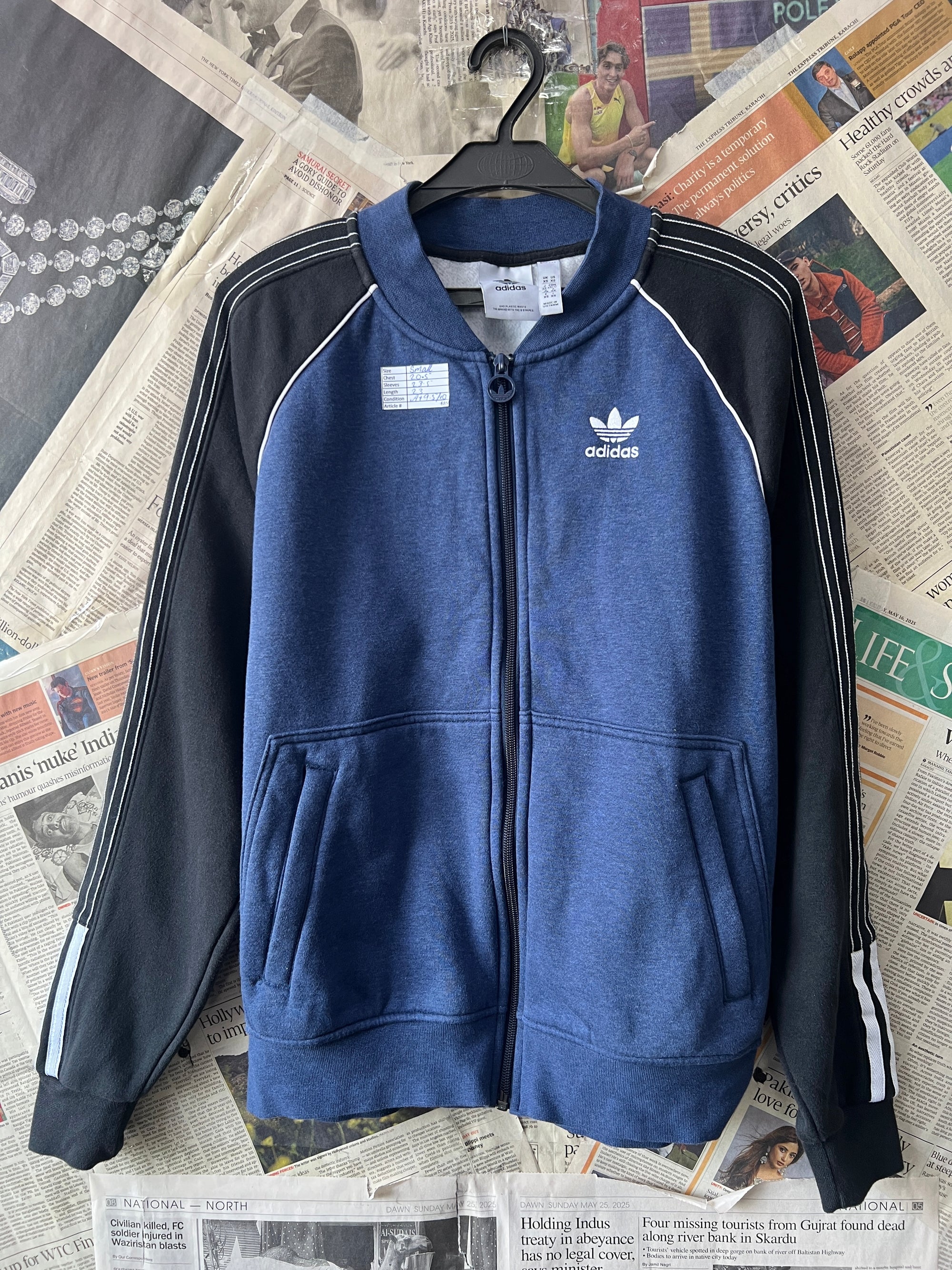 Adid*s® Small | Chest: 20.5" | Blue | Bomber Jacket | 685 - Genuine Maal