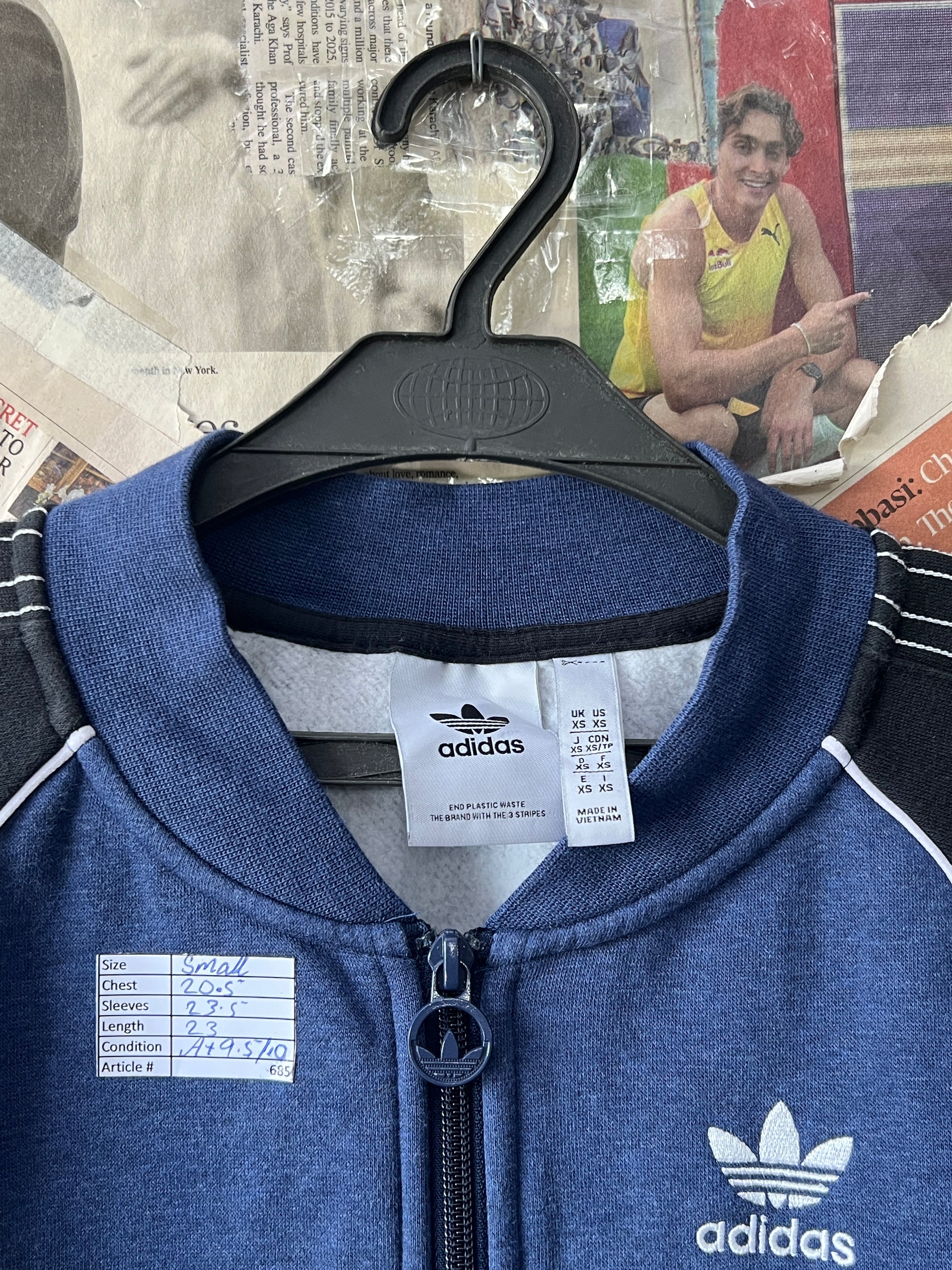 Adid*s® Small | Chest: 20.5" | Blue | Bomber Jacket | 685 - Genuine Maal