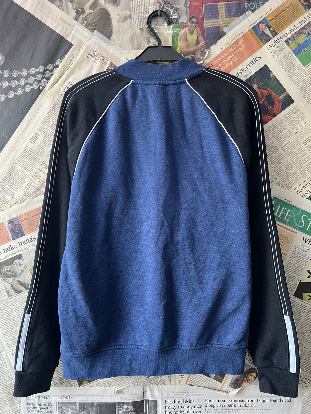 Adid*s® Small | Chest: 20.5" | Blue | Bomber Jacket | 685 - Genuine Maal