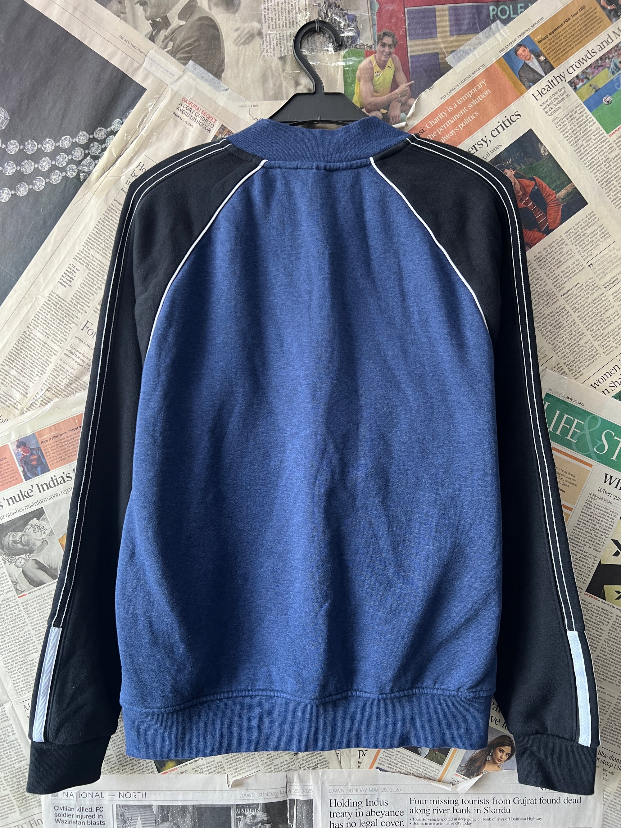 Adid*s® Small | Chest: 20.5" | Blue | Bomber Jacket | 685 - Genuine Maal