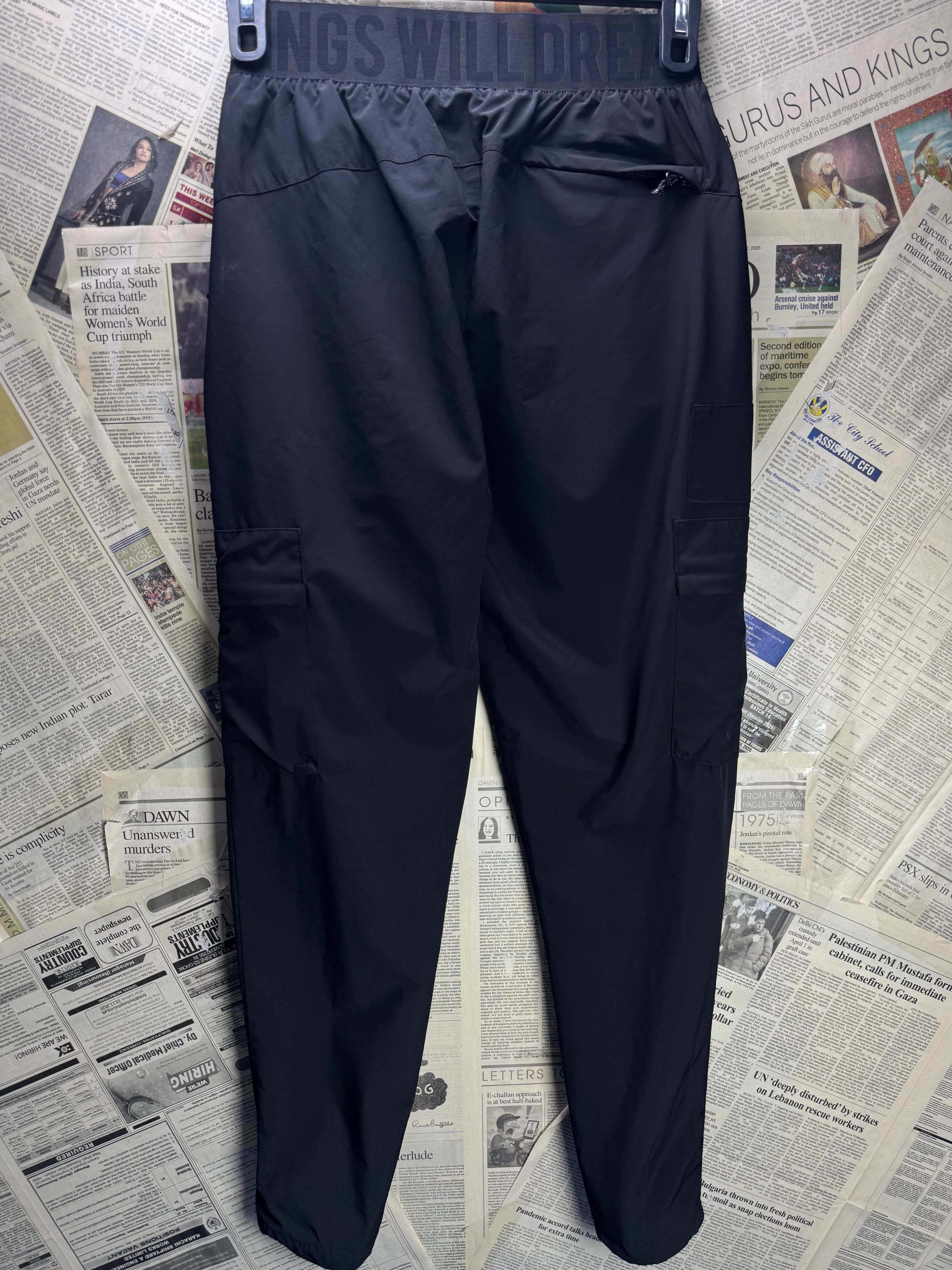 KWD® Waist: 28" to 30" | Black | Gym Trousers | Poly - Elastane | 3009 - Genuine Maal