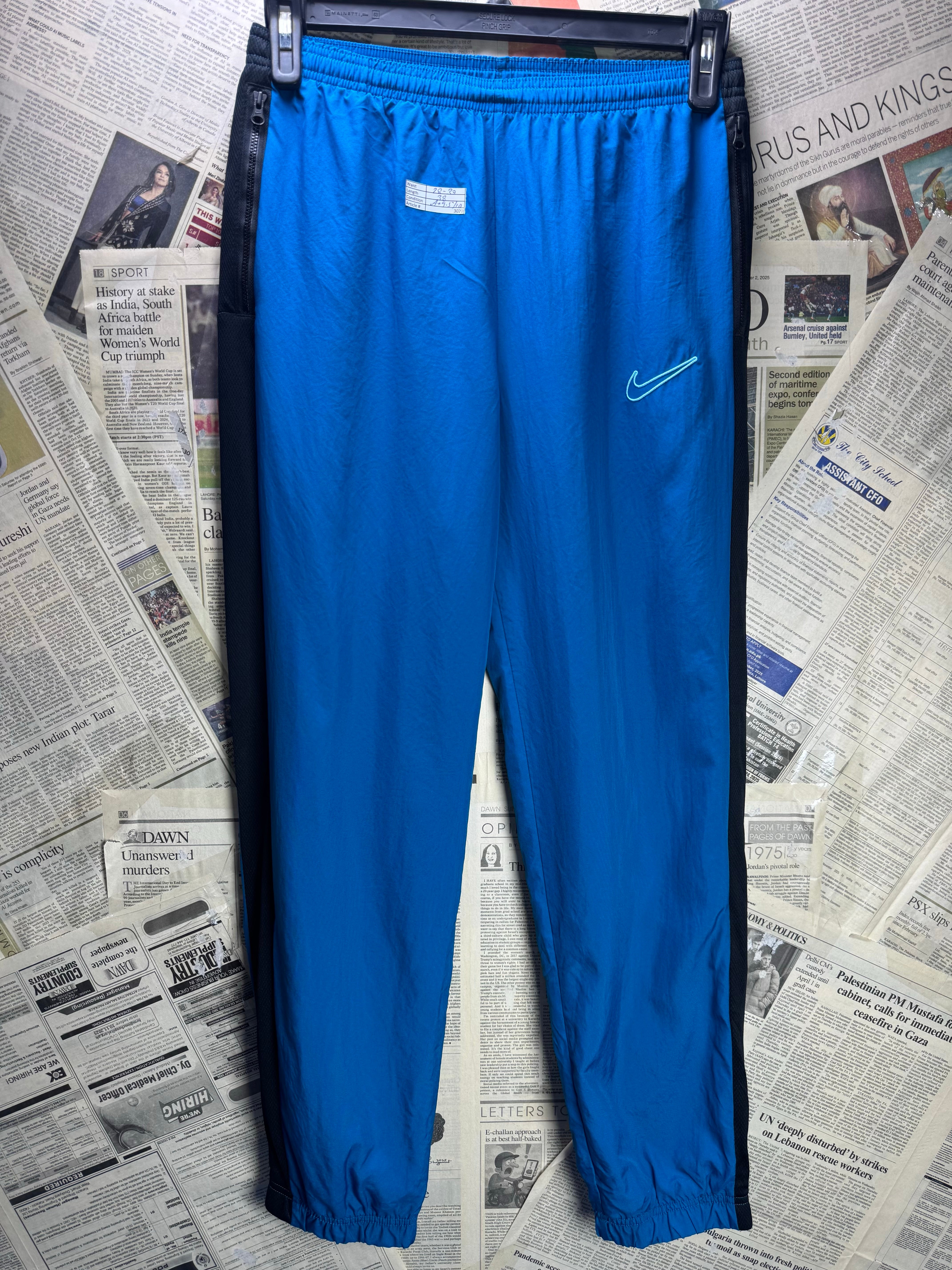 N*ke® Waist: 28" to 30" | Blue | Sports Trousers | Polyester | 3020 - Genuine Maal