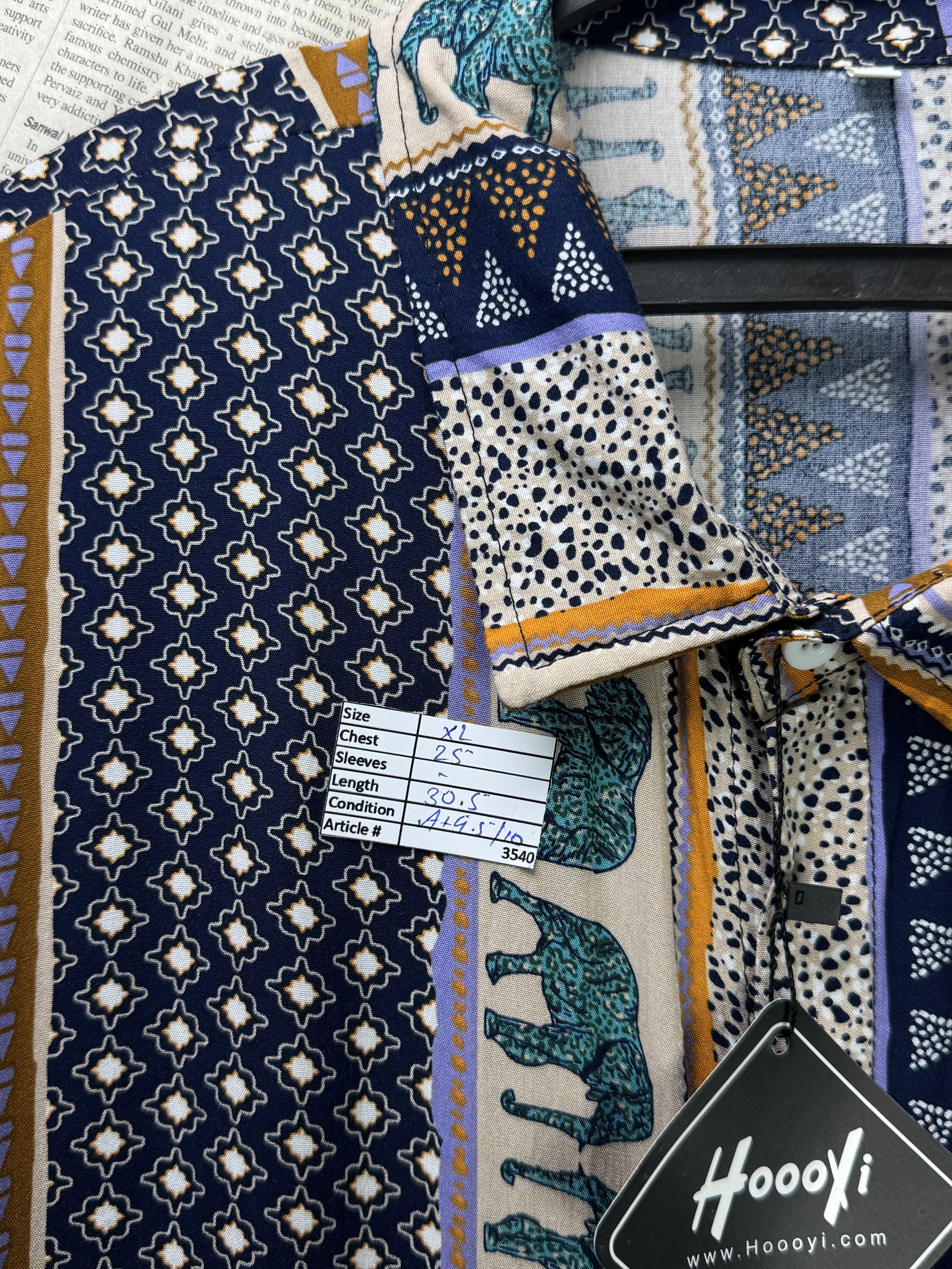 Hooyi® XL | Chest: 25" | Multicolor | Hawaii Shirt | Rayon | 3540 - Genuine Maal