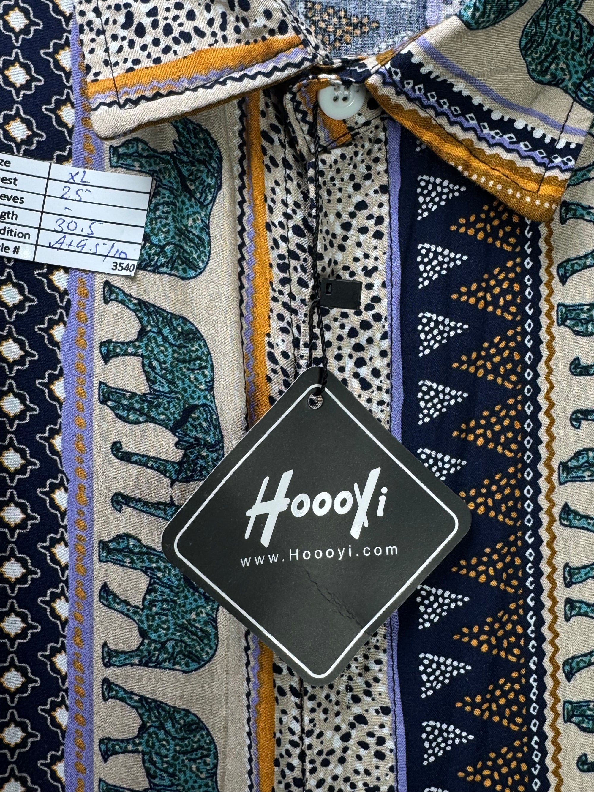 Hooyi® XL | Chest: 25" | Multicolor | Hawaii Shirt | Rayon | 3540 - Genuine Maal