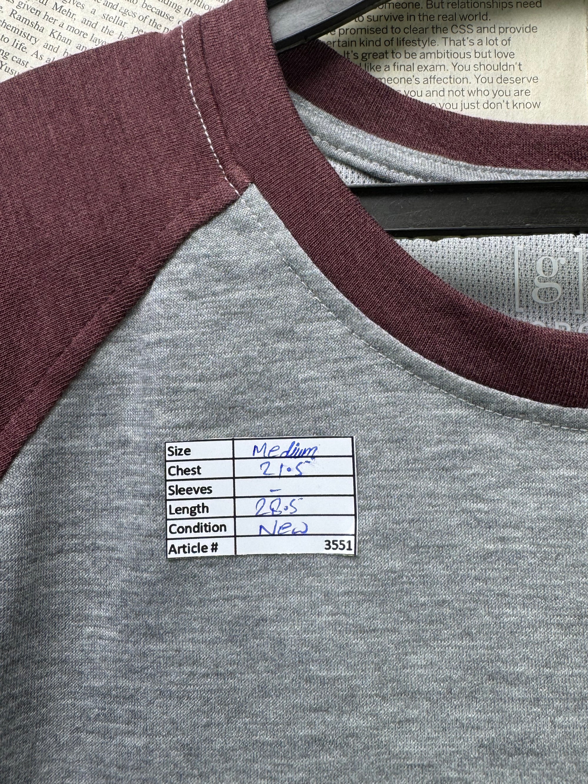 George® Medium | Chest: 21.5" | Grey | Sports T-Shirt | Poly | 3551 - Genuine Maal