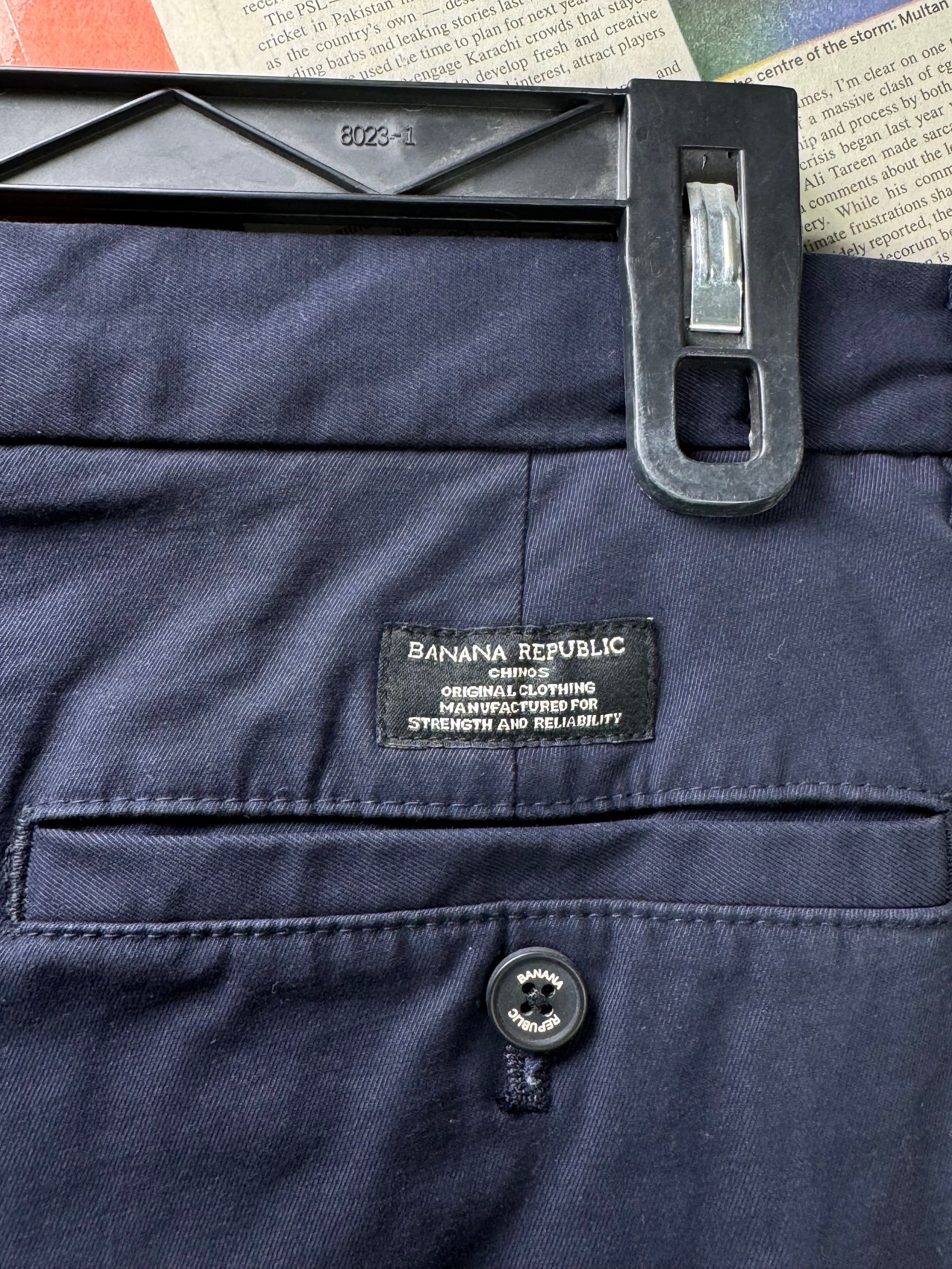 Banana R*public® Waist: 36" | Navy Blue | Chino Pants | Cotton - Elastane | 1322 - Genuine Maal