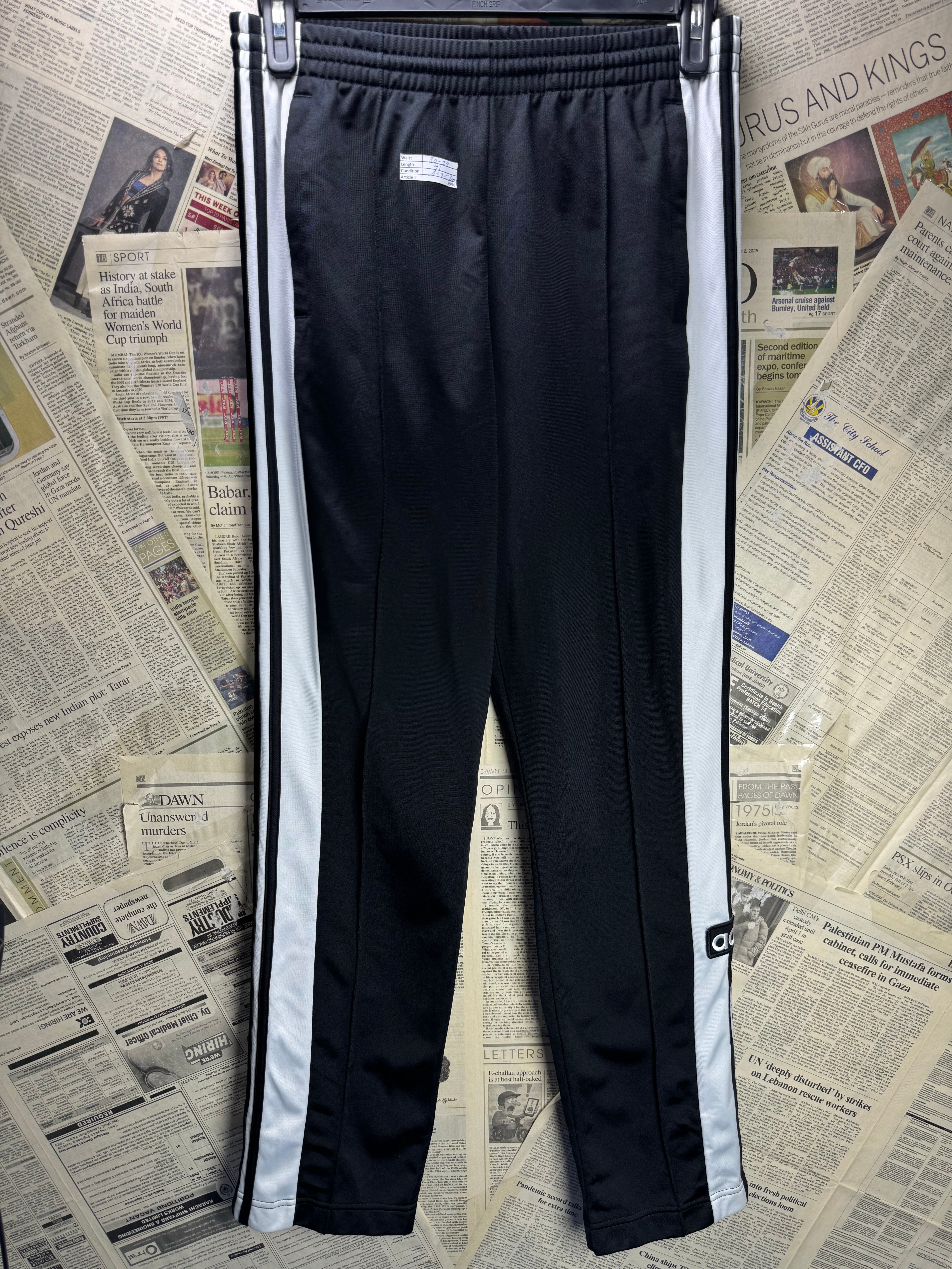 Adi*as® Waist: 30" to 32" | Black | Sports Trousers | Polyester | 2996 - Genuine Maal