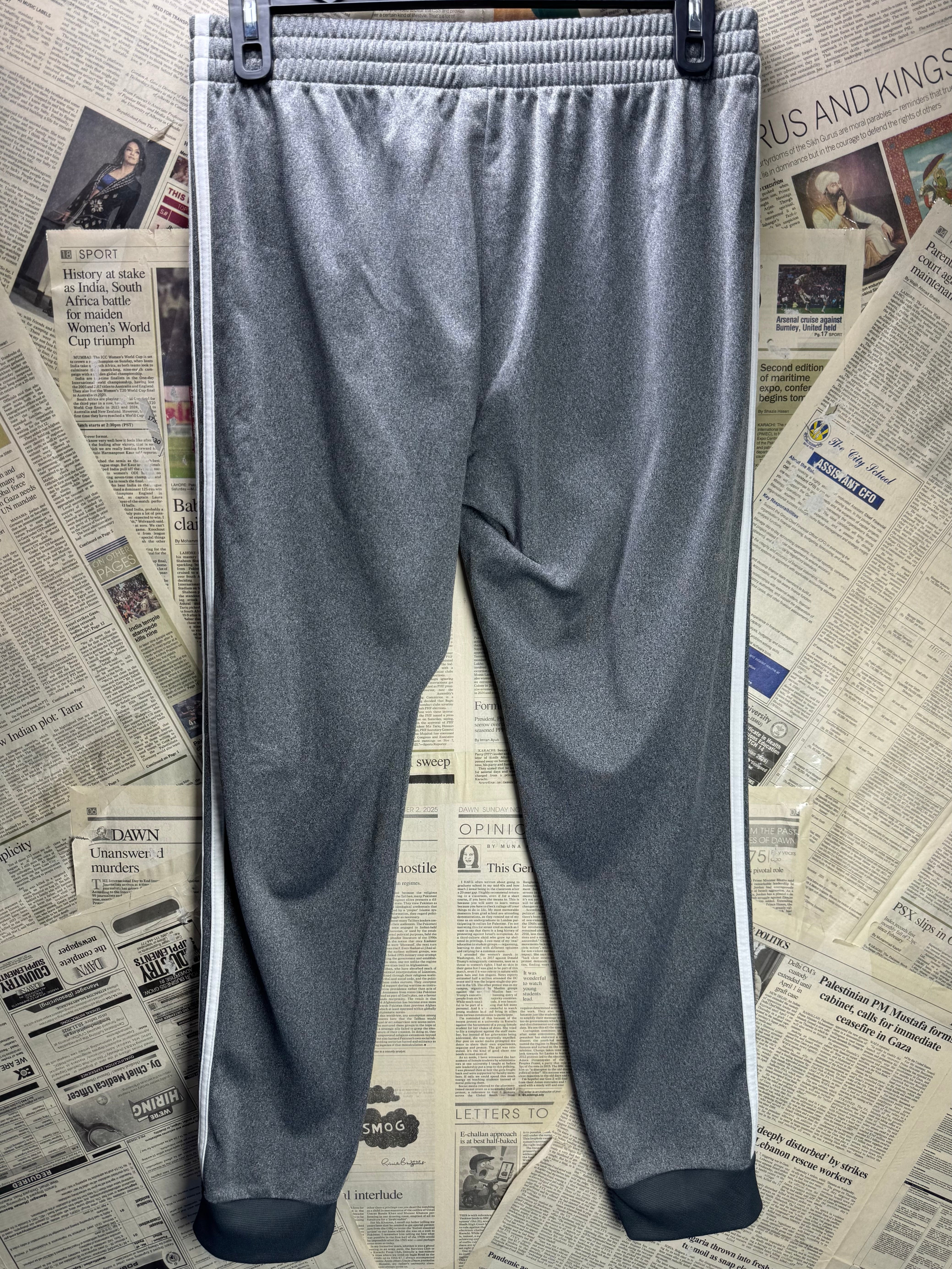 Adi*as® Waist: 32" to 34" | Grey | Sports Trousers | Polyester | 3008 - Genuine Maal