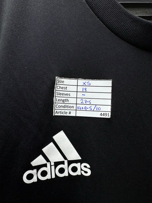 Adi*as® XS | Chest: 18" | Black | Sports T-Shirt | Polyester | 4491 - Genuine Maal