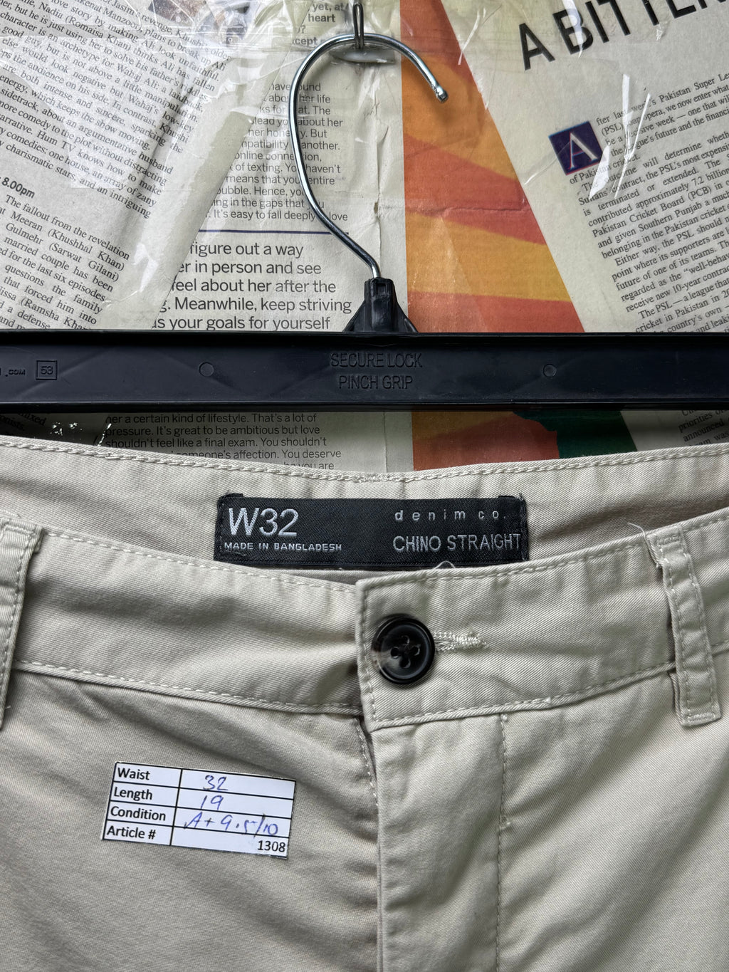 Denim&CO.® Waist: 32" | Beige | Chino Shorts | Cotton | 1308 - Genuine Maal