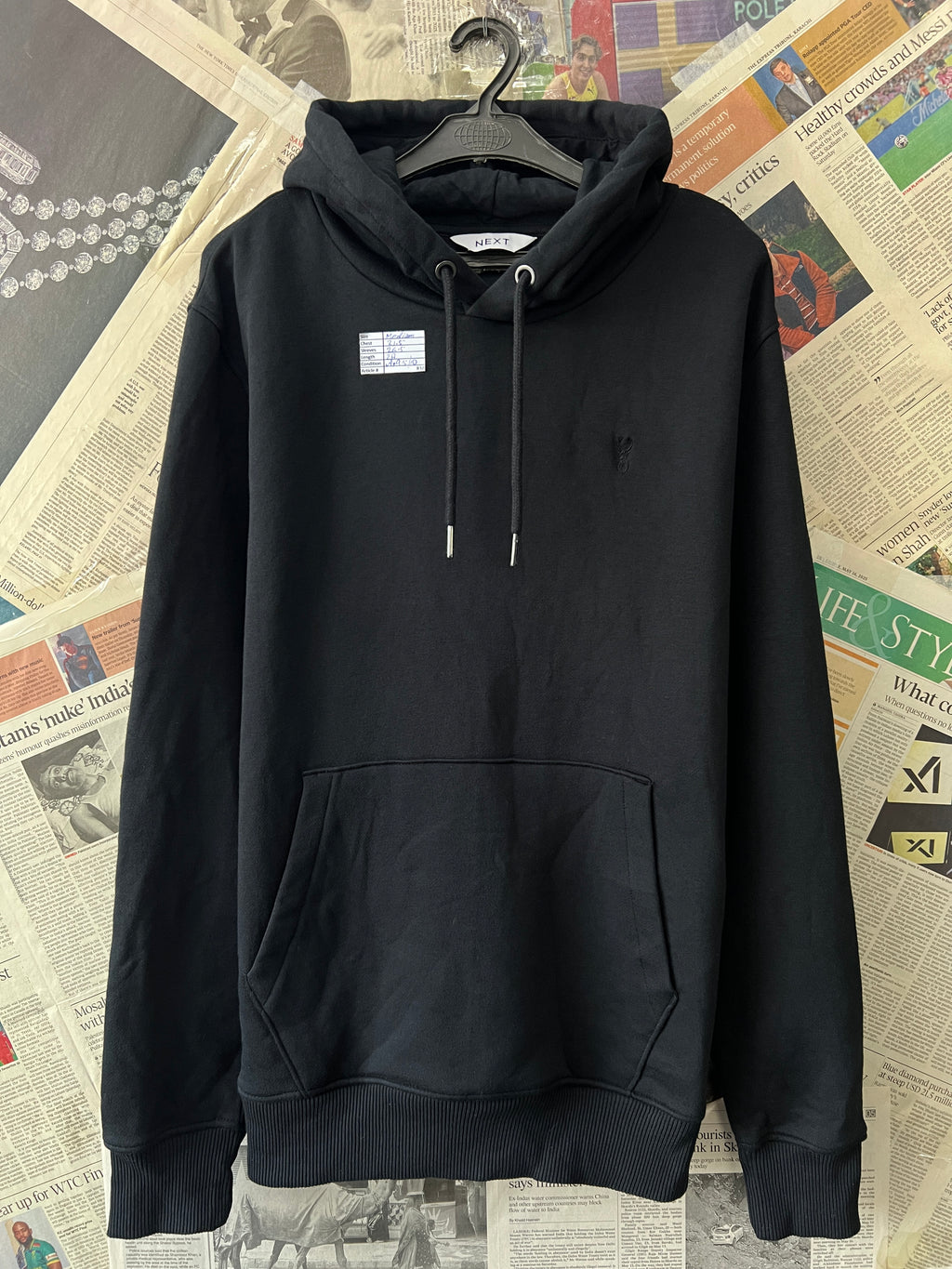 Next® Medium | Chest: 21.5 | Black | Hoodie | 830 - Genuine Maal