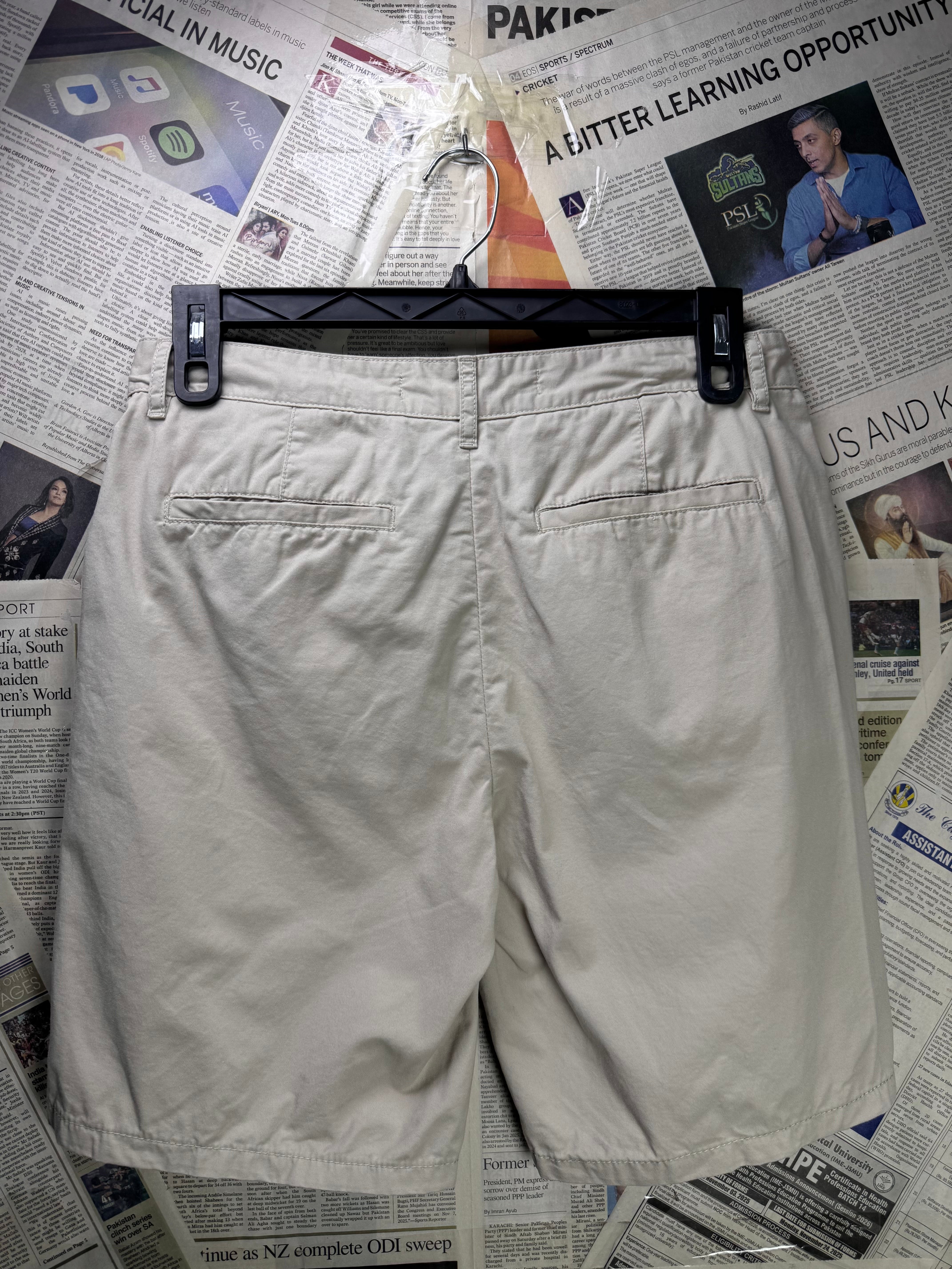 Denim&CO.® Waist: 32" | Beige | Chino Shorts | Cotton | 1308 - Genuine Maal