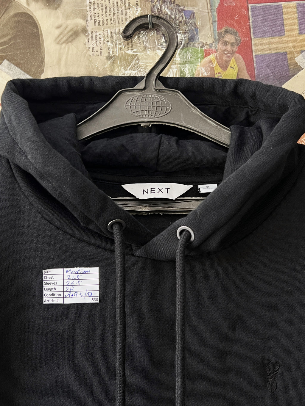 Next® Medium | Chest: 21.5 | Black | Hoodie | 830 - Genuine Maal