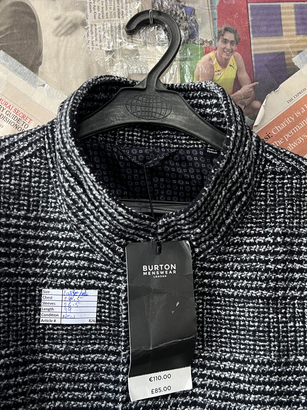 Burton® L/XL | Chest: 24.5" | Black & Grey | Long Coat | 826 - Genuine Maal