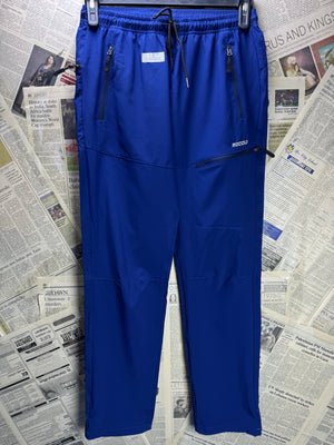 Mocoly® Waist: 28" to 30" | Blue | Gym Trousers | Poly - Spandex | 3017 - Genuine Maal