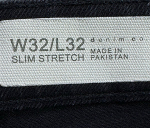 Denim & Co.® Waist: 32" | Black | Slim Fit Cargo Denim Pants | Cotton - Elastane | 1338 - Genuine Maal