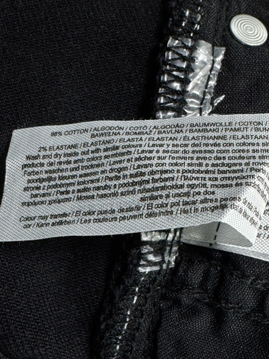 Denim & Co.® Waist: 32" | Black | Slim Fit Cargo Denim Pants | Cotton - Elastane | 1338 - Genuine Maal