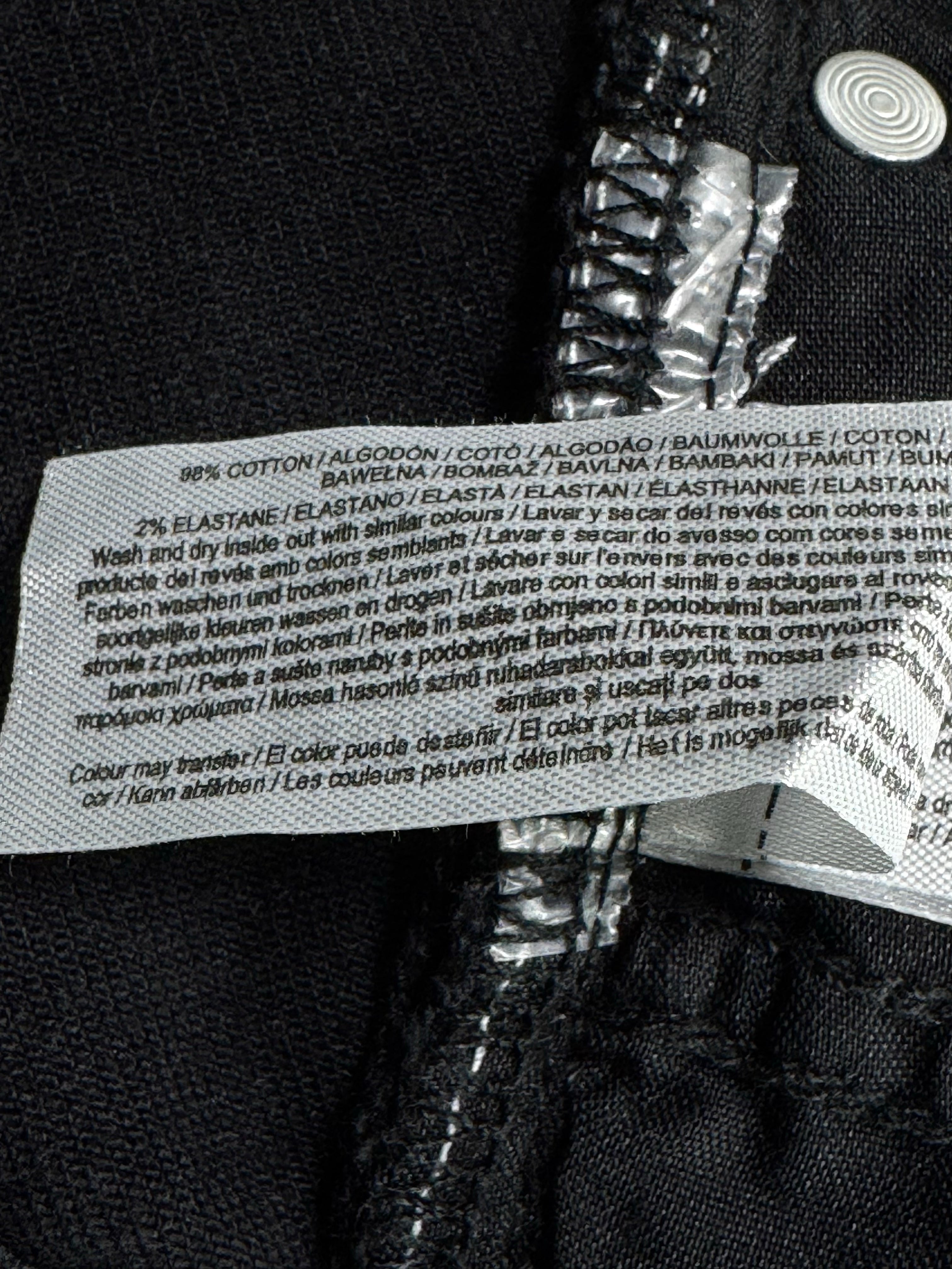 Denim & Co.® Waist: 32" | Black | Slim Fit Cargo Denim Pants | Cotton - Elastane | 1338 - Genuine Maal