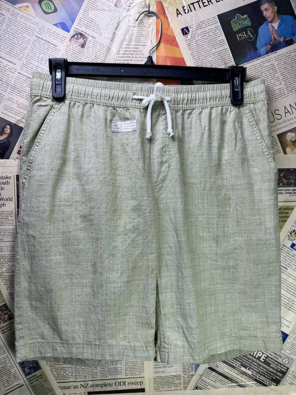 Livergy® Waist: 32" to 34" | Cucumber Green | Shorts | Coton | 1332 - Genuine Maal