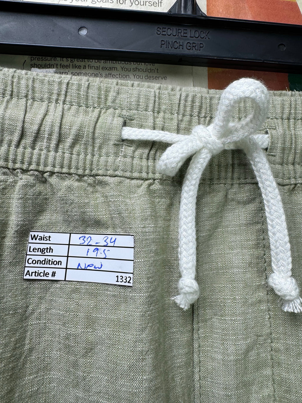 Livergy® Waist: 32" to 34" | Cucumber Green | Shorts | Coton | 1332 - Genuine Maal