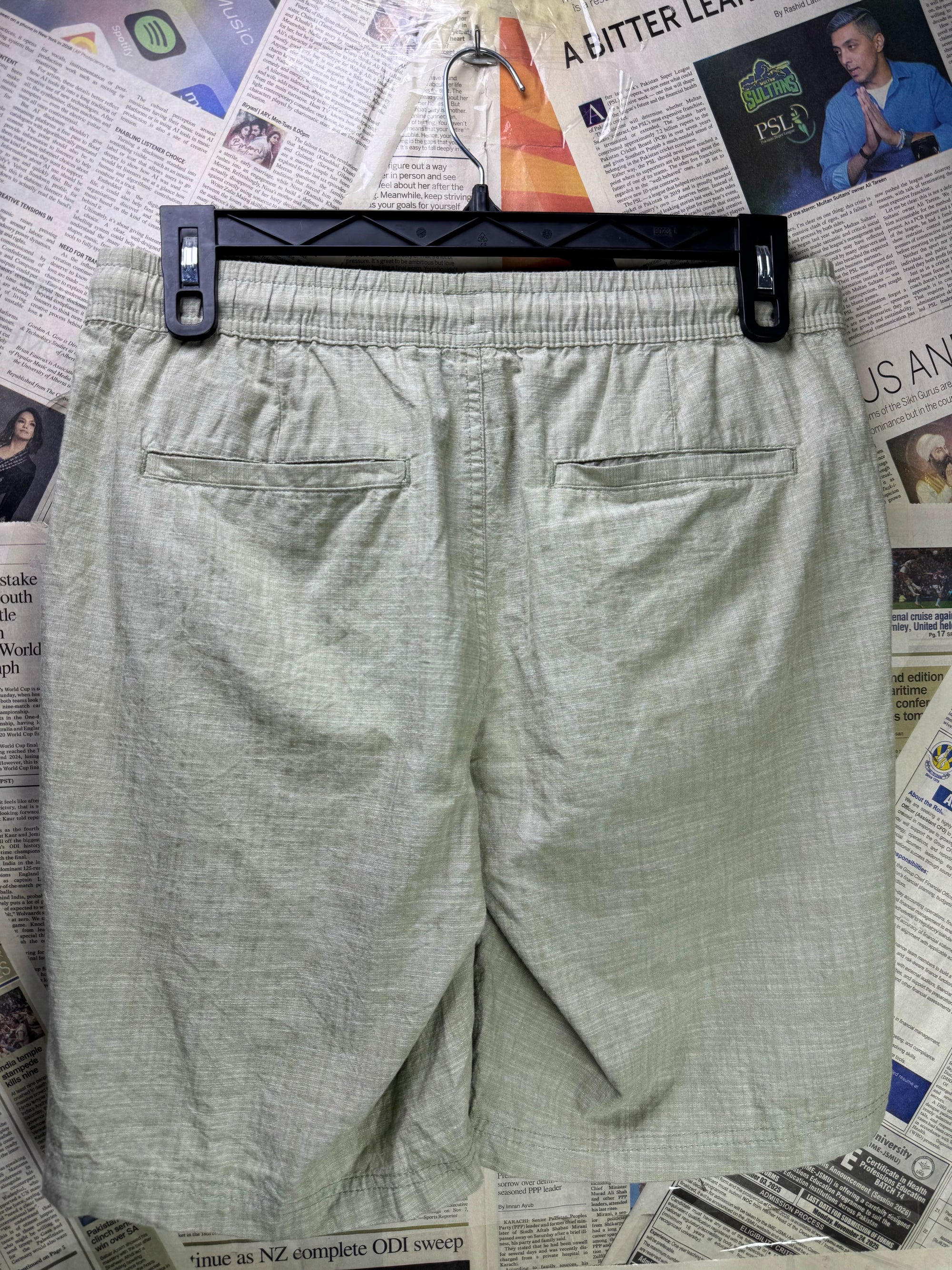 Livergy® Waist: 32" to 34" | Cucumber Green | Shorts | Coton | 1332 - Genuine Maal