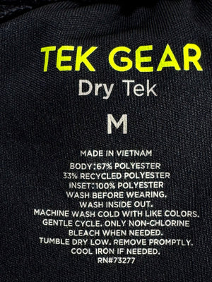 Tek Gear® Waist: 30" to 32" | Black | Drey Tek Sports Shorts | Poly | 1334 - Genuine Maal