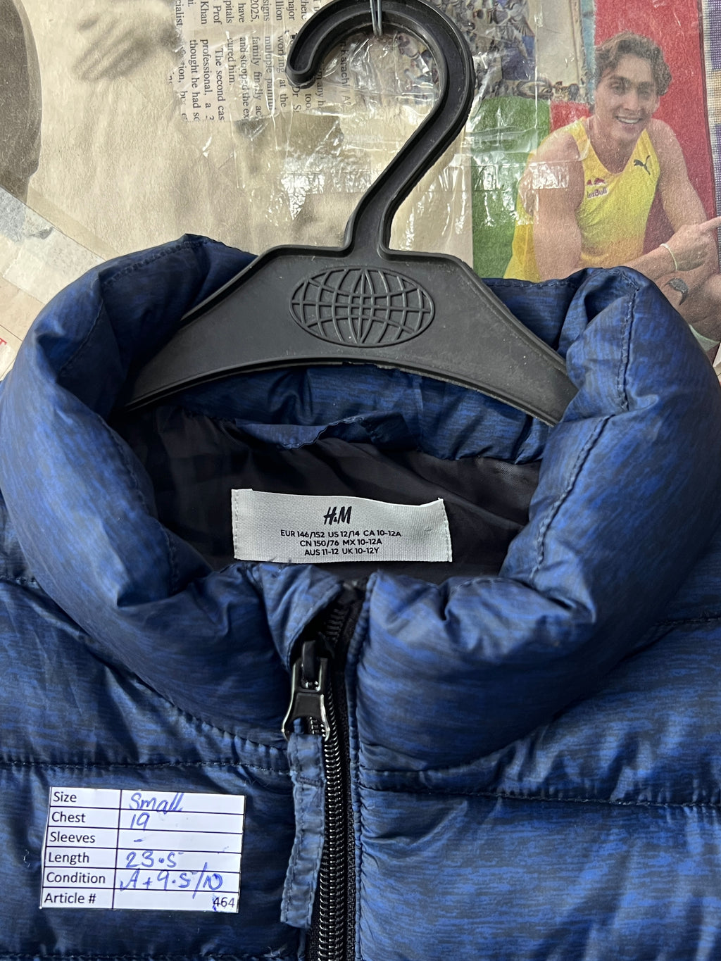 H&M® Small | Chest: 19" | Blue | Sleeveless Puffer Jacket | 464 - Genuine Maal