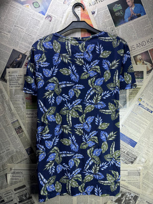 Devred® Small | Chest: 20.5" | Blue Floral | T-Shirt | Cotton | 4700 - Genuine Maal