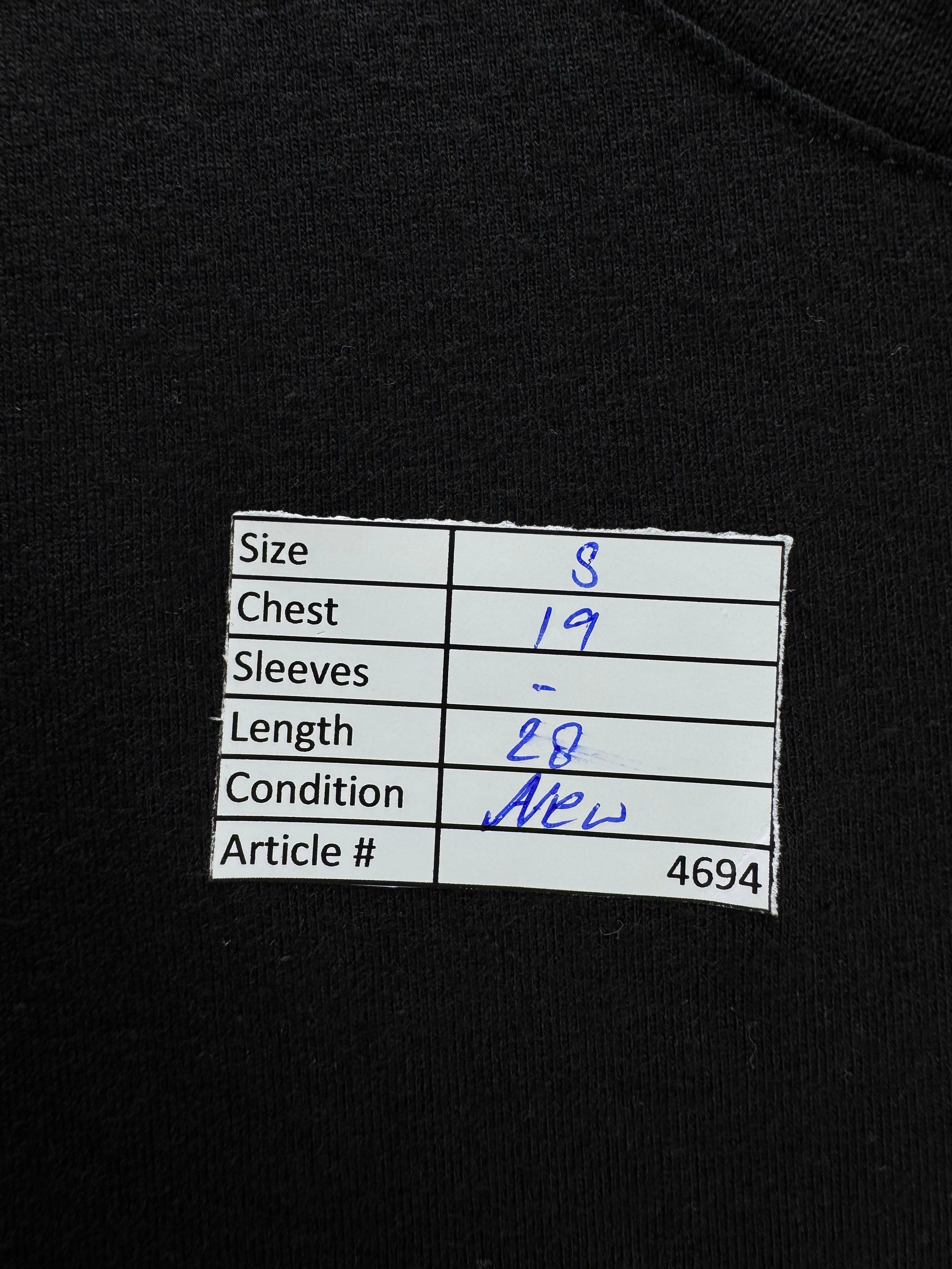 Primark® Small | Chest: 19" | Black | T-Shirt | Cotton - Elastane | 4694 - Genuine Maal