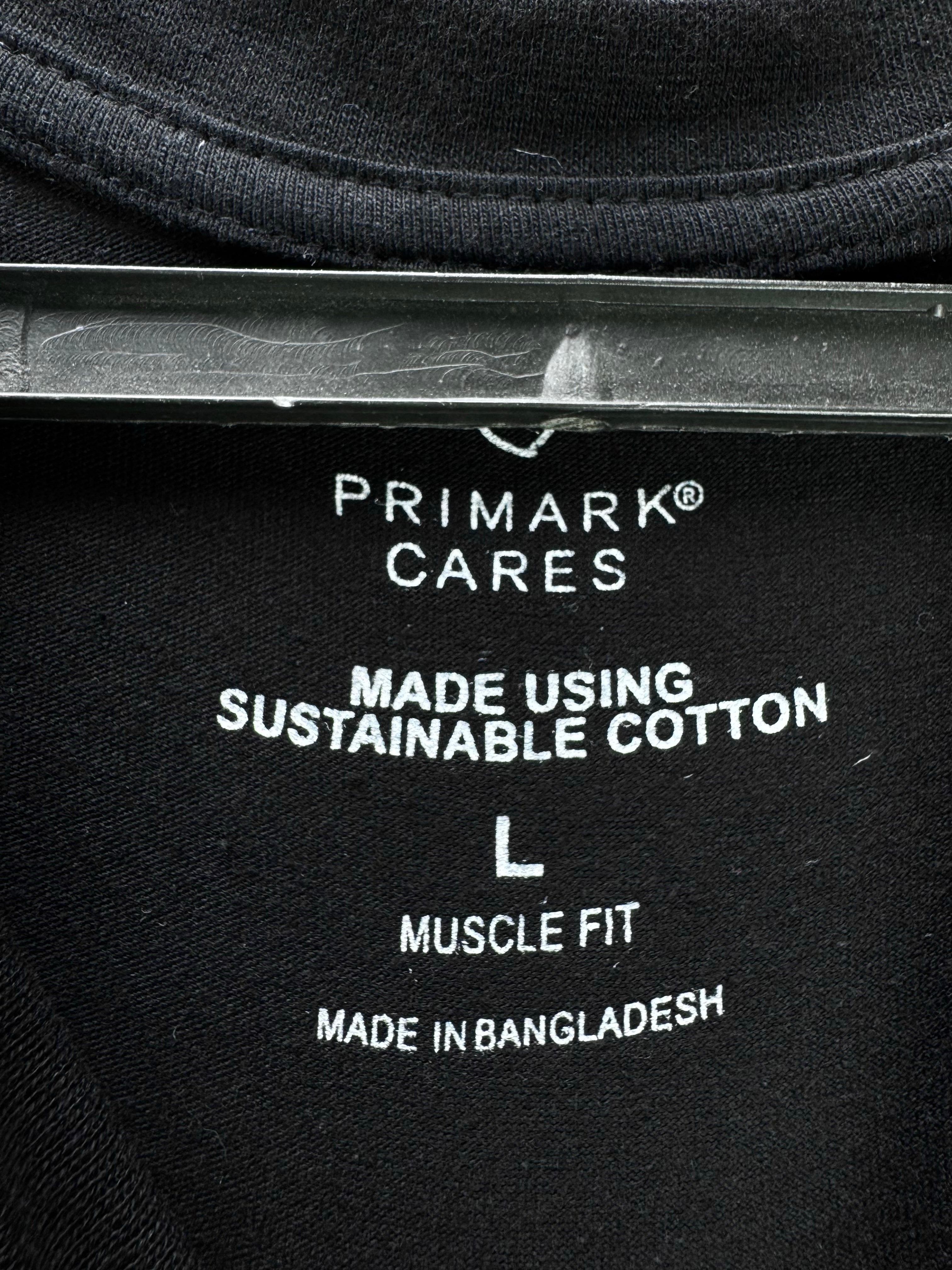 Primark® Small | Chest: 19" | Black | T-Shirt | Cotton - Elastane | 4694 - Genuine Maal