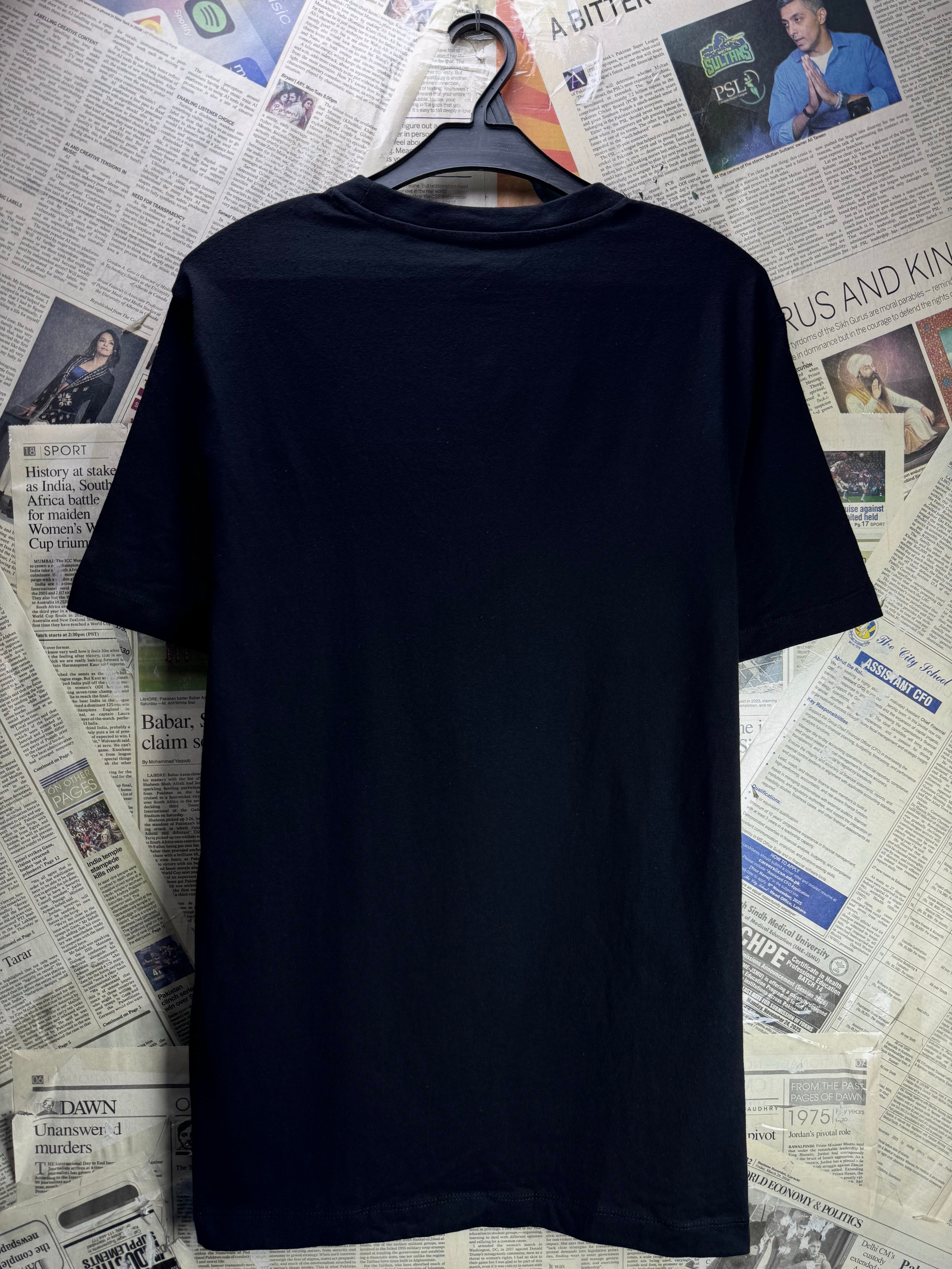 Primark® Small | Chest: 19" | Black | T-Shirt | Cotton - Elastane | 4694 - Genuine Maal