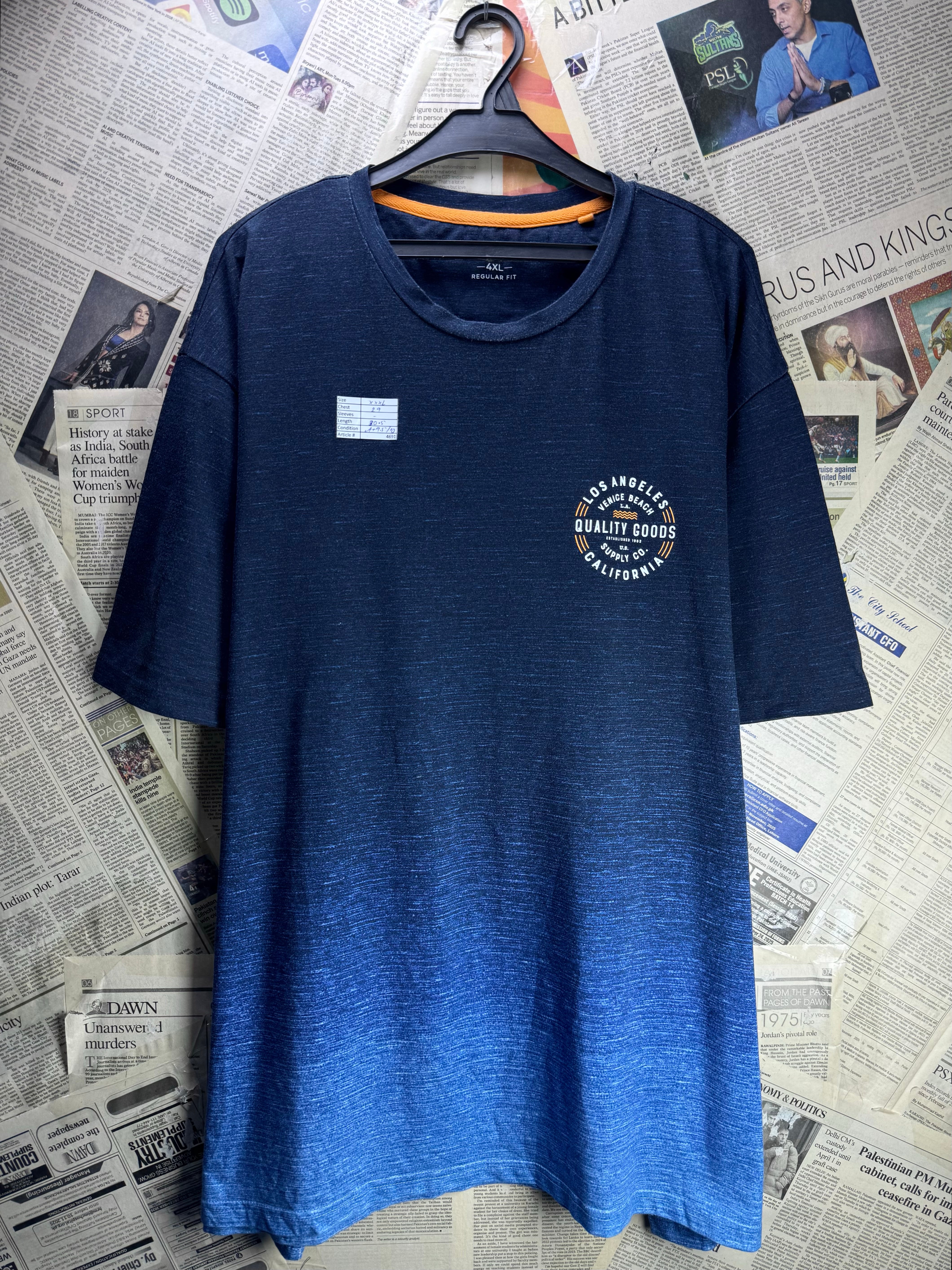 Next® XXXL | Chest: 29" | Blue | T-Shirt | Cotton | 4691 - Genuine Maal