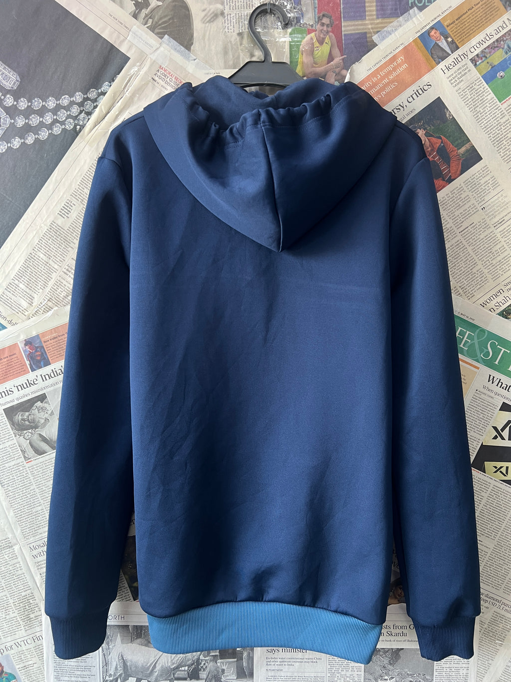 MCKENZIE® Small | Chest: 21" | Blue | Quarter Zip Hoodie | 491 - Genuine Maal