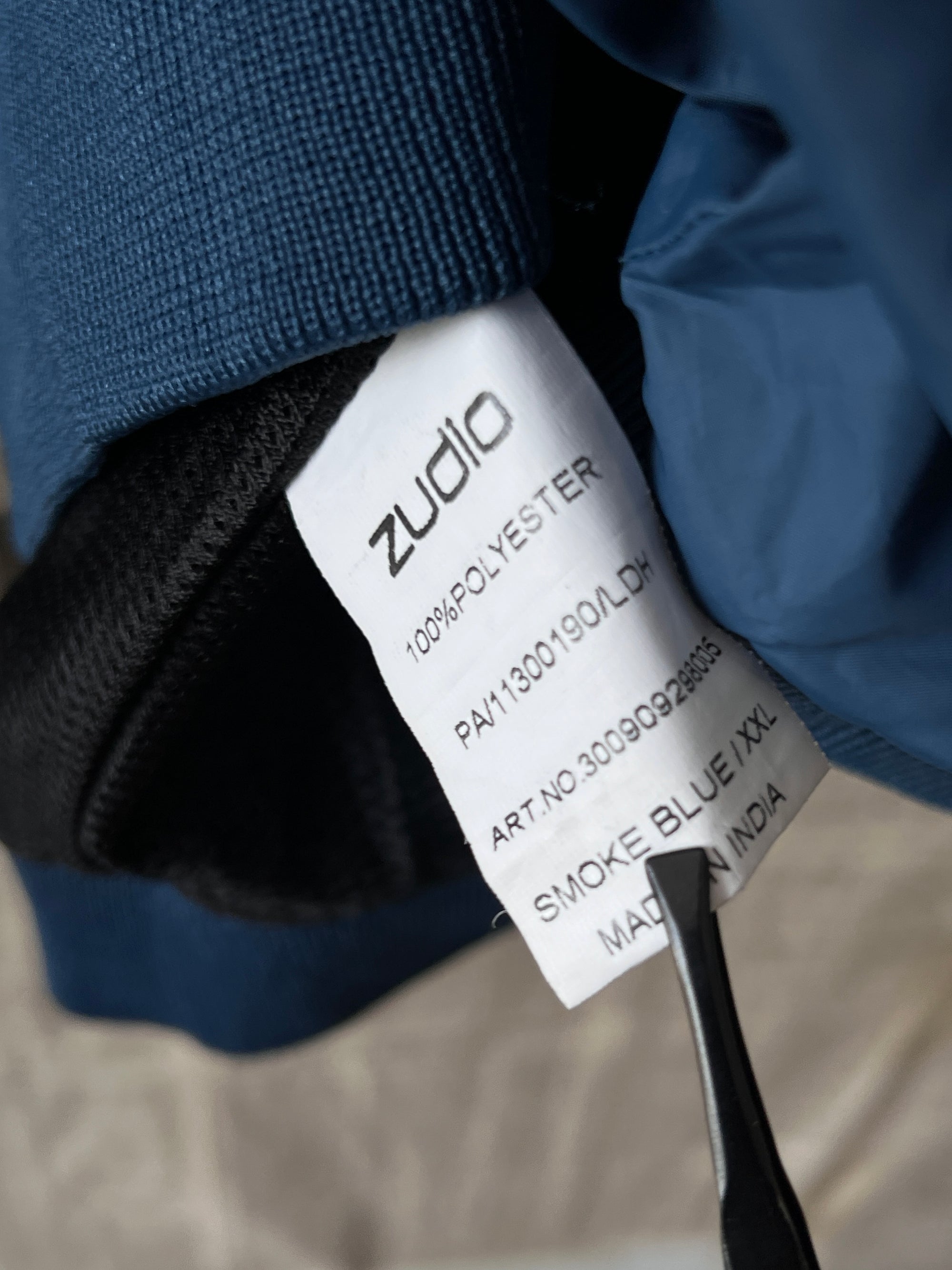 Zudio® L/XL | Chest: 24.5" | Blue | Bomber Jacket | 461 - Genuine Maal