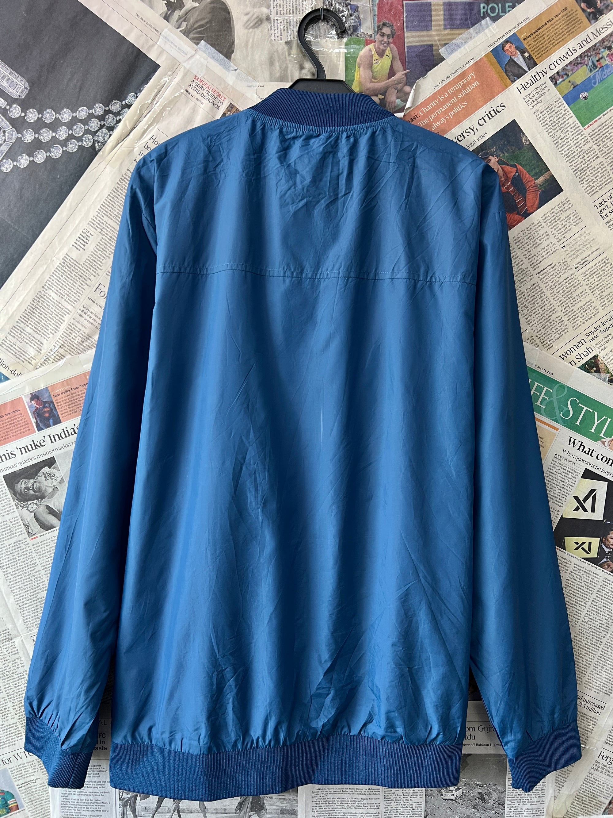 Zudio® L/XL | Chest: 24.5" | Blue | Bomber Jacket | 461 - Genuine Maal