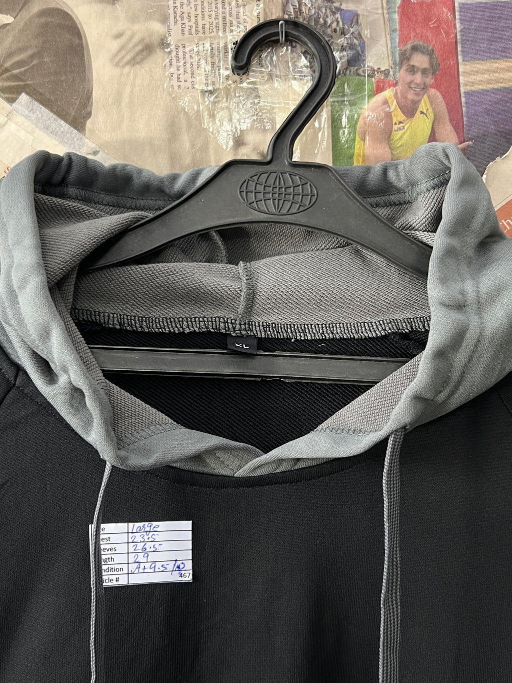 Hasizhe® Large | Chest: 23.5" | Black | Hoodie | 467 - Genuine Maal