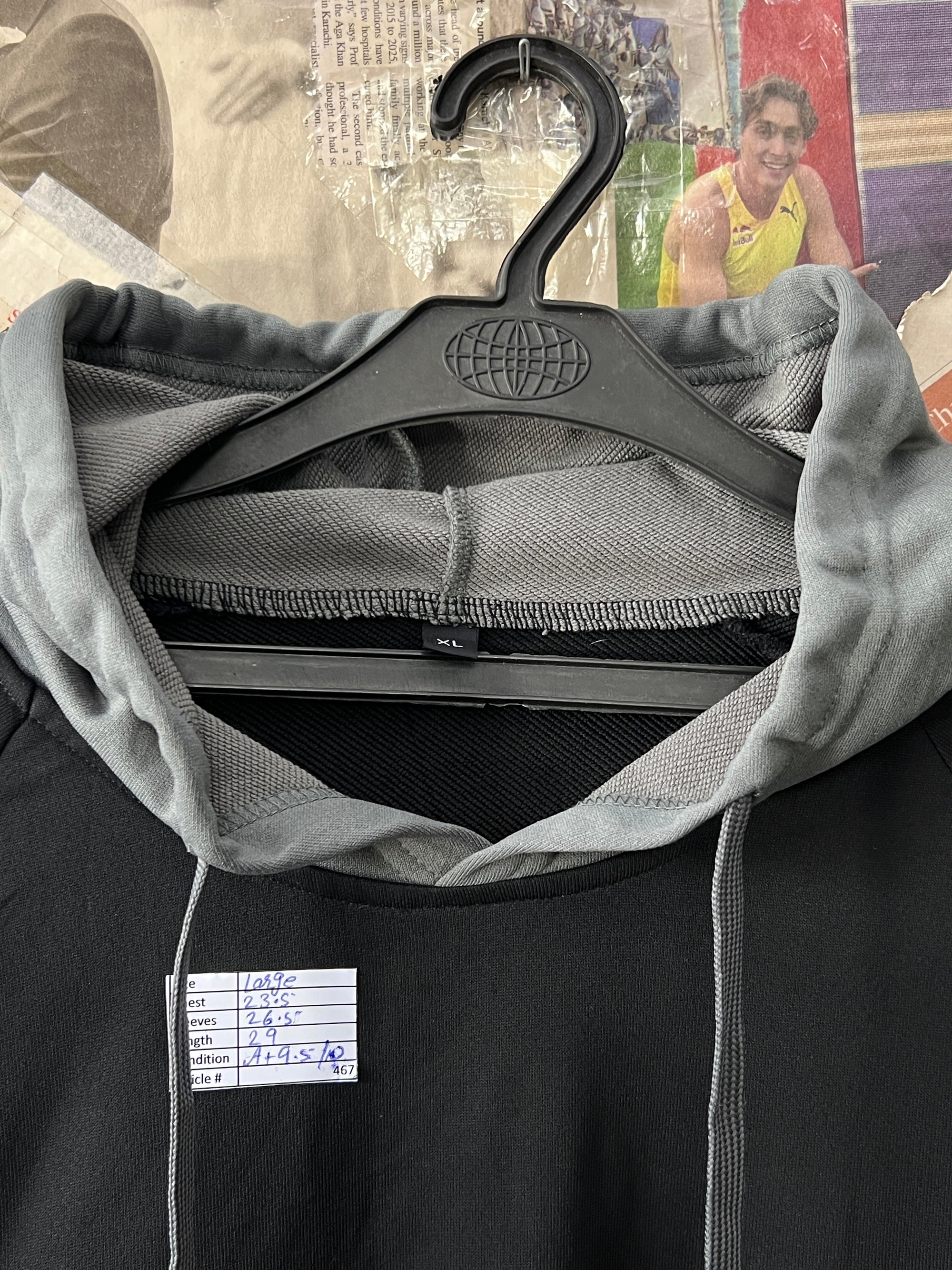 Hasizhe® Large | Chest: 23.5" | Black | Hoodie | 467 - Genuine Maal