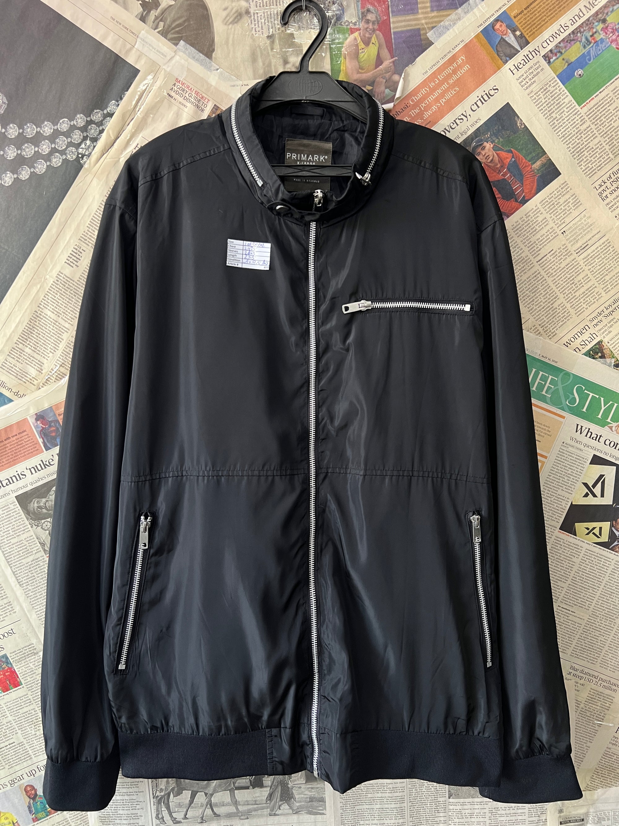 Primark® L/XL | Chest: 24.5" | Black | Jacket | 489 - Genuine Maal