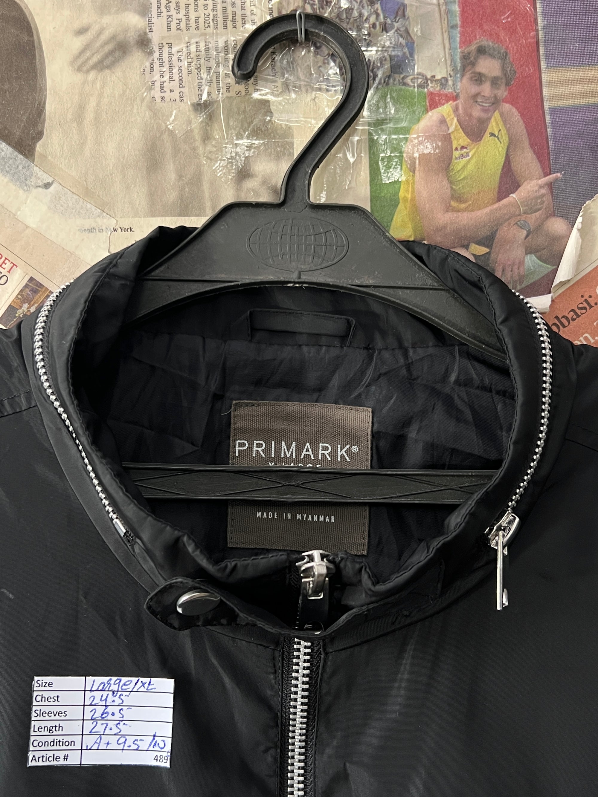 Primark® L/XL | Chest: 24.5" | Black | Jacket | 489 - Genuine Maal