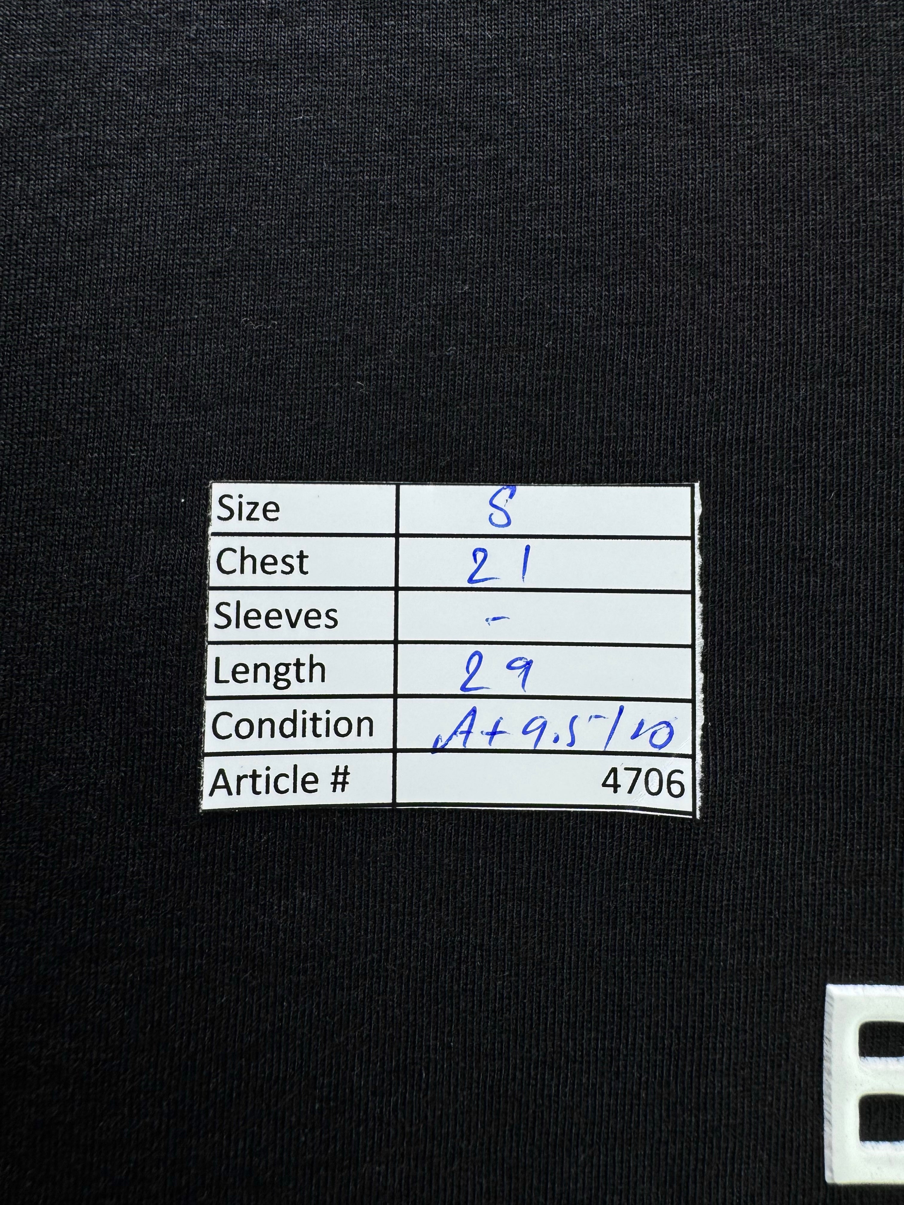 ® Small | Chest: 21" | Black | T-Shirt | Cotton | 4706 - Genuine Maal