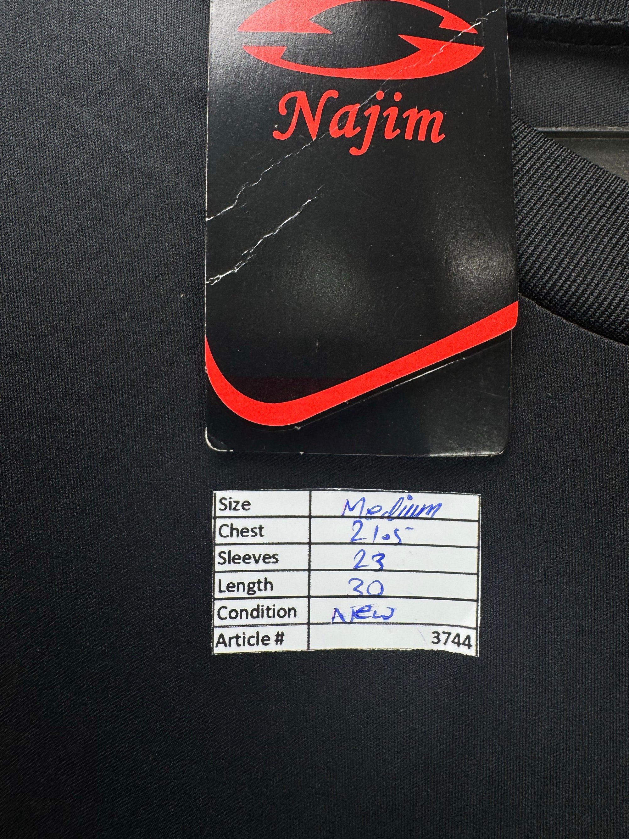 Najim® Medium | Chest: 21.5" | Black | Sports Shirt | Poly | 3744 - Genuine Maal