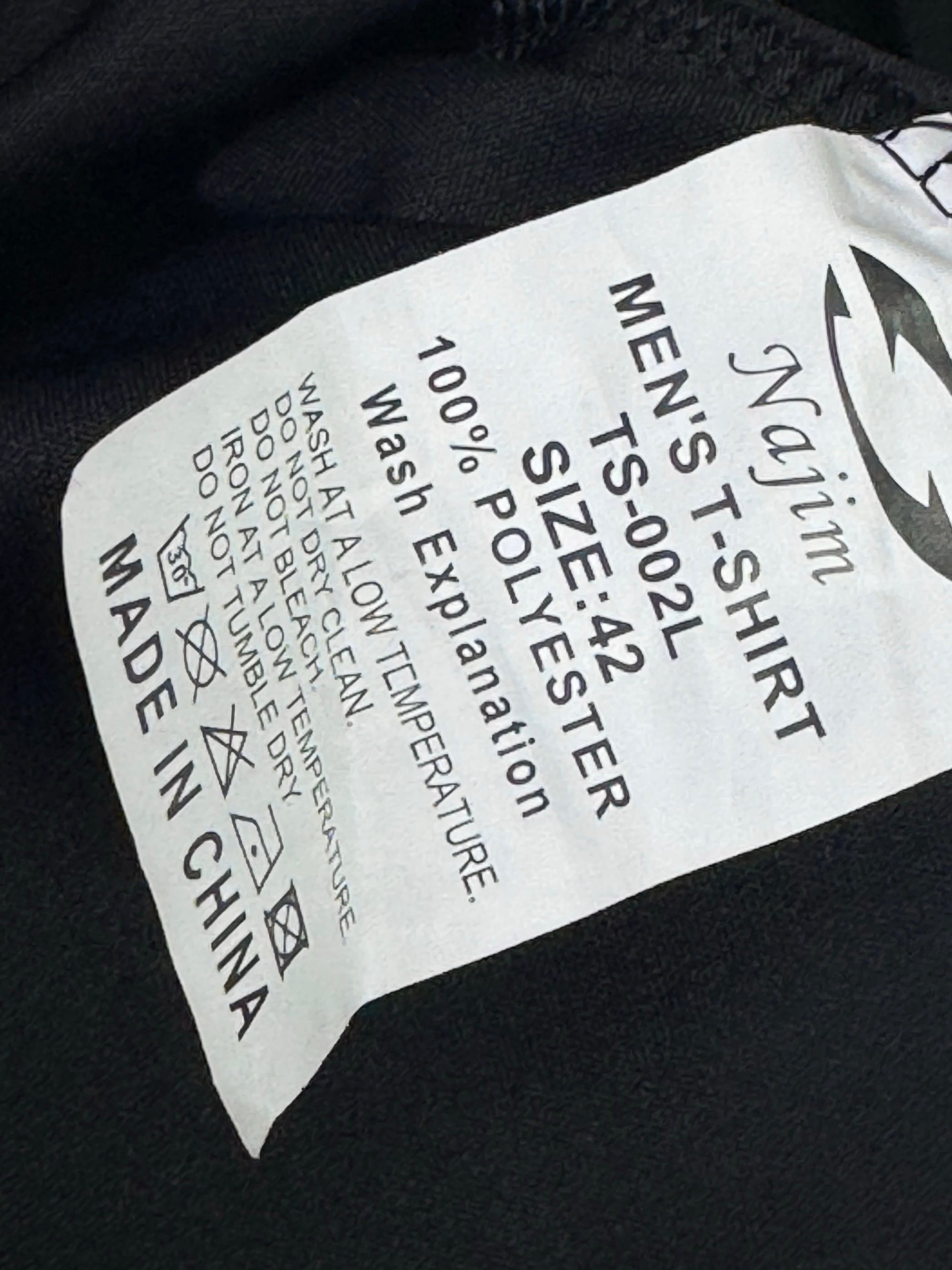 Najim® Medium | Chest: 21.5" | Black | Sports Shirt | Poly | 3744 - Genuine Maal