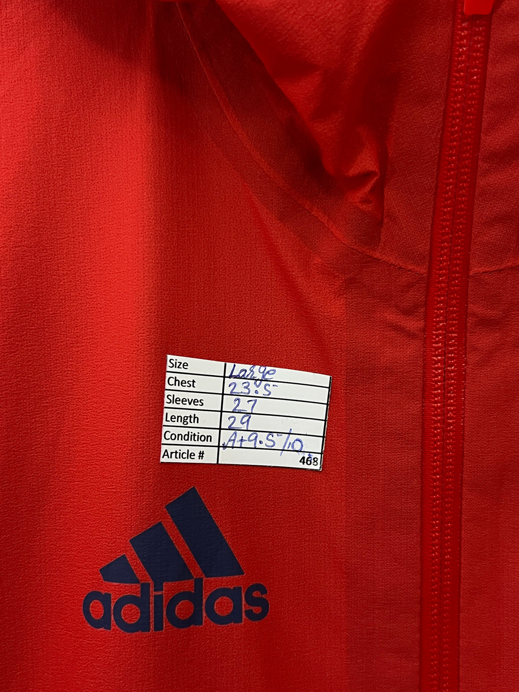 Adid*s® Large | Chest: 23.5" | Red | Rain Jacket | 468 - Genuine Maal